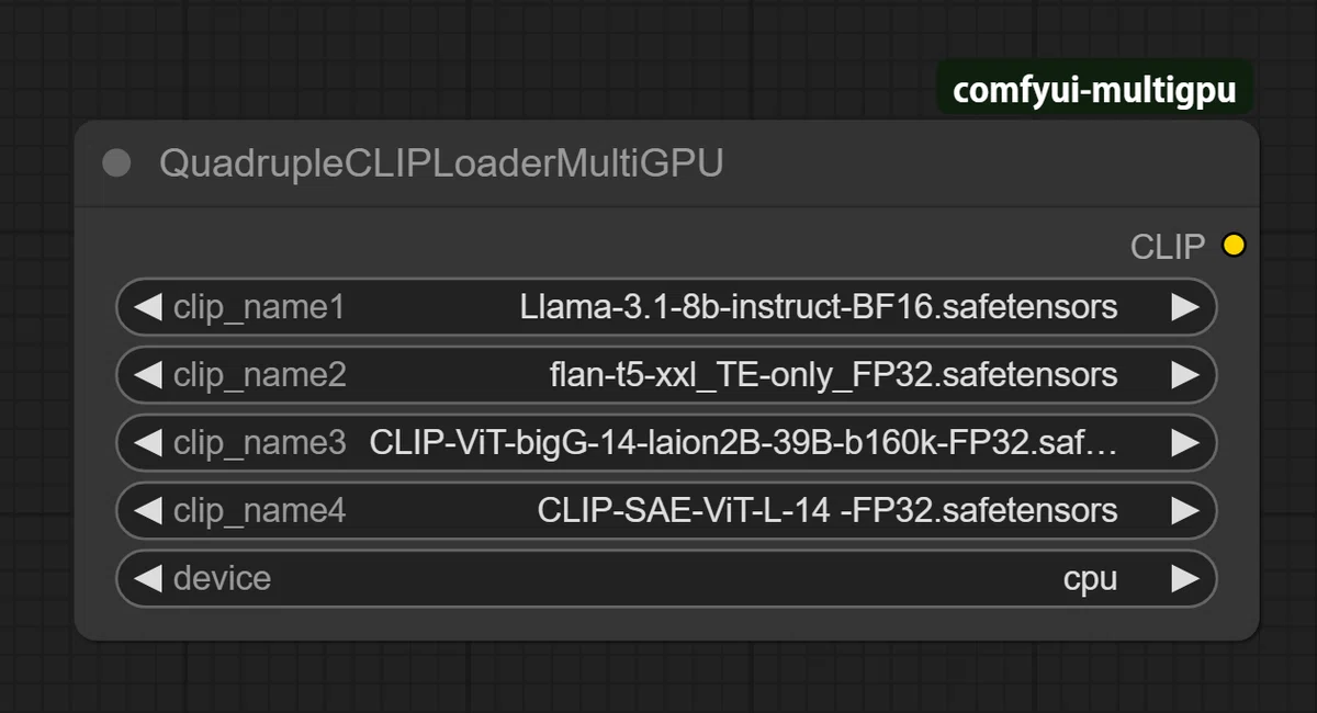 QuadrupleCLIPLoaderMultiGPU node
