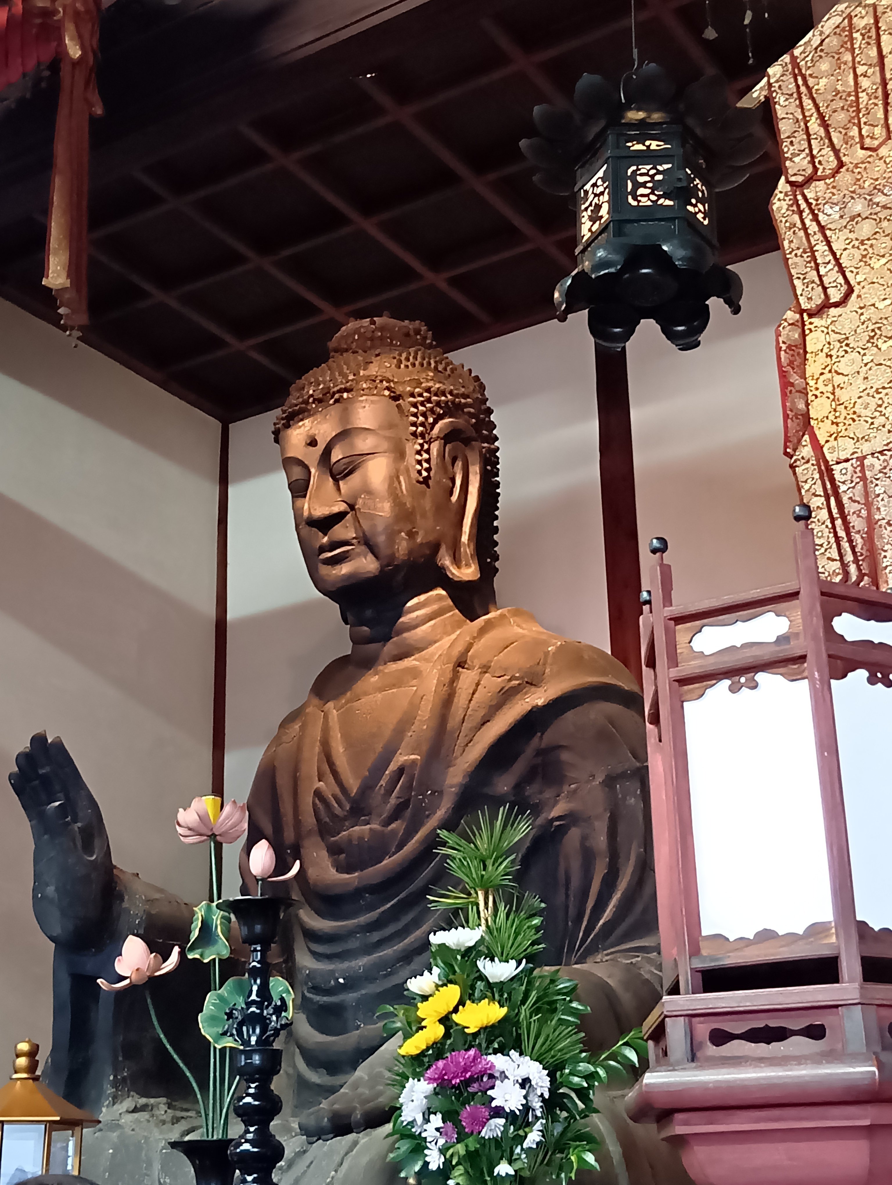 ⚫︎奈良の似顔絵⚫︎飛鳥大仏（釈迦如来坐像）@飛鳥寺｜中田弘司