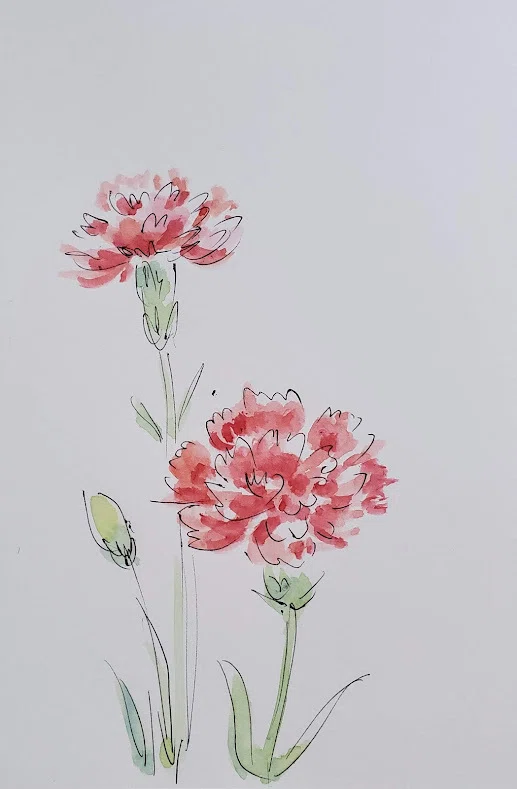 Flower 花 ボールペン アート簡単 ボールペン画 枯れない花を描きま