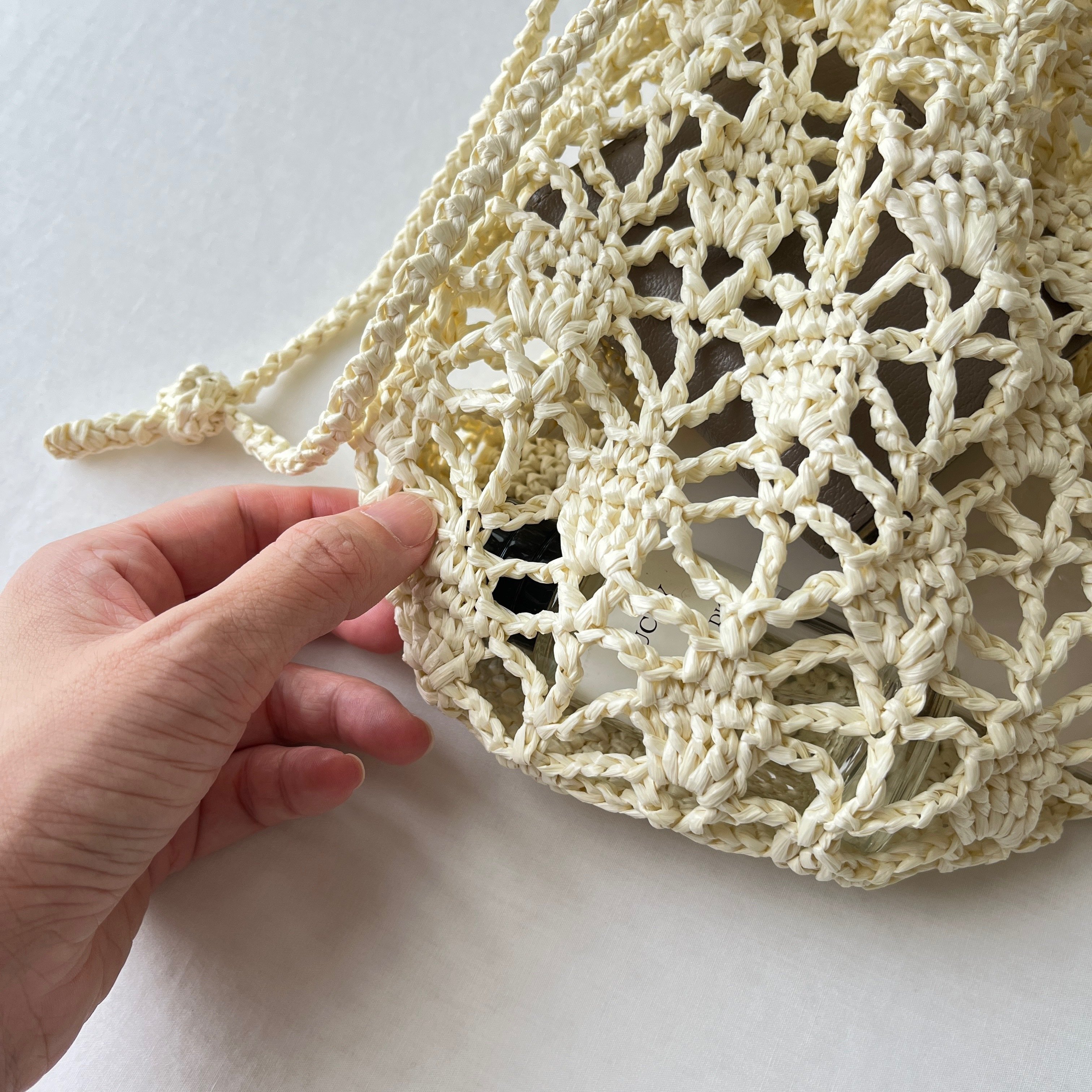 かぎ針PDF編み図】ロマンテックレース巾着 編み図 ダウンロード販売