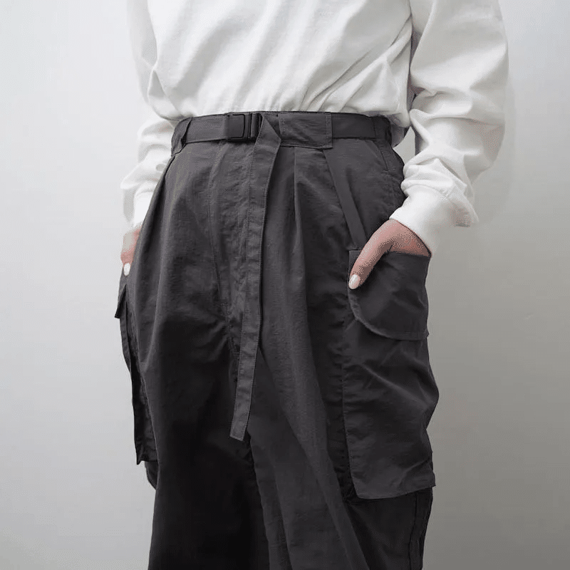フィーニー Nylon taffeta military pants1 PHEENY/NYLON TAFFETA MILITARY PANTS(WHITE)