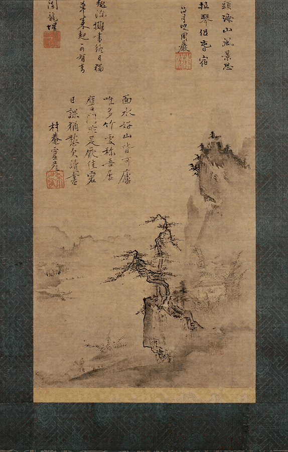 真作】絵画技法不明楽園の情景鮮やかな色彩で描かれた自然と人々V121