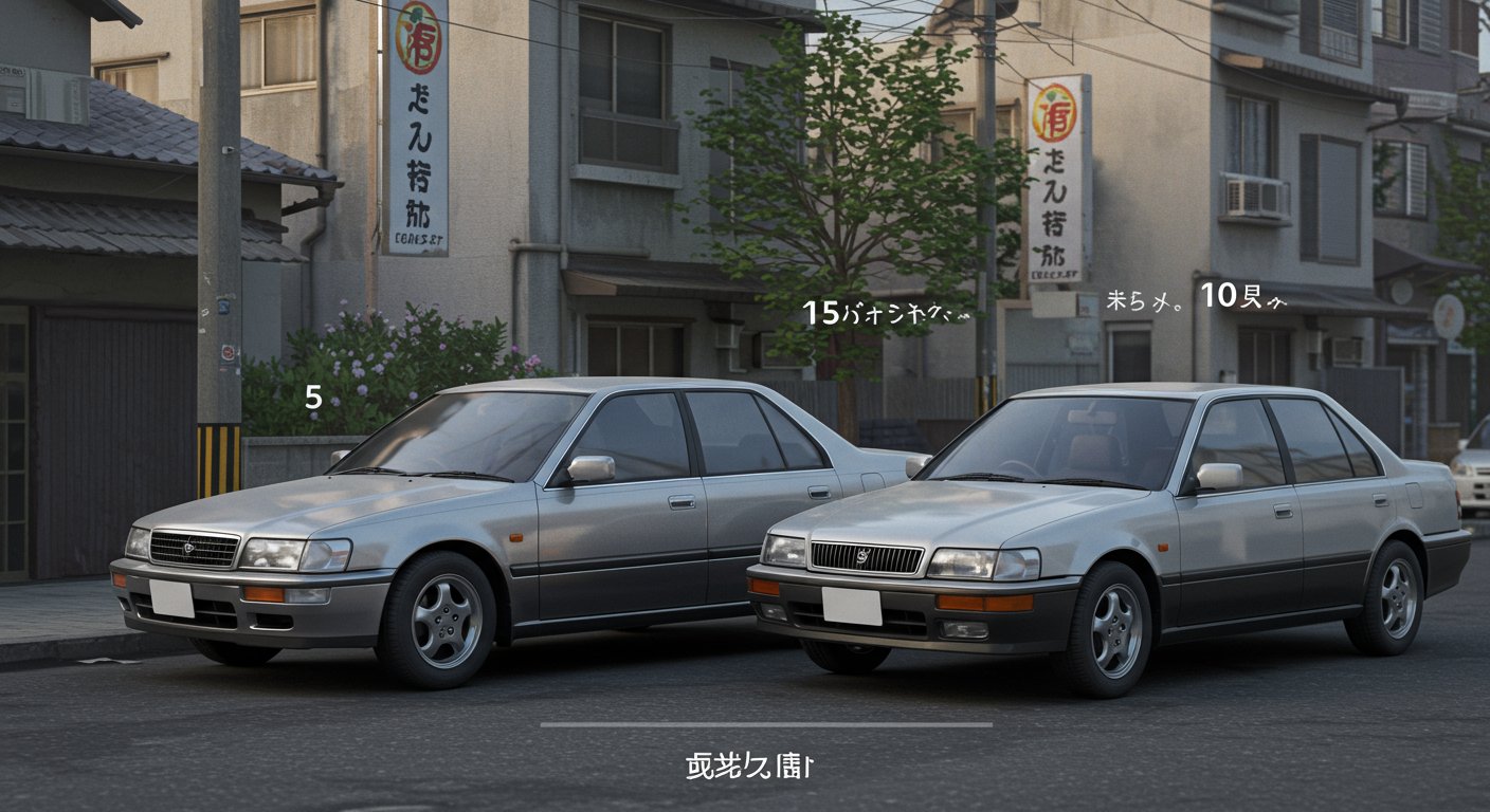 車の年齢と車両保険の関係を示すタイムライン