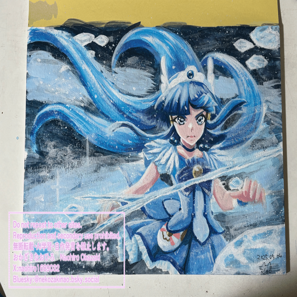 初めてアクリルガッシュ使ってみた｜おかざきなおひろ