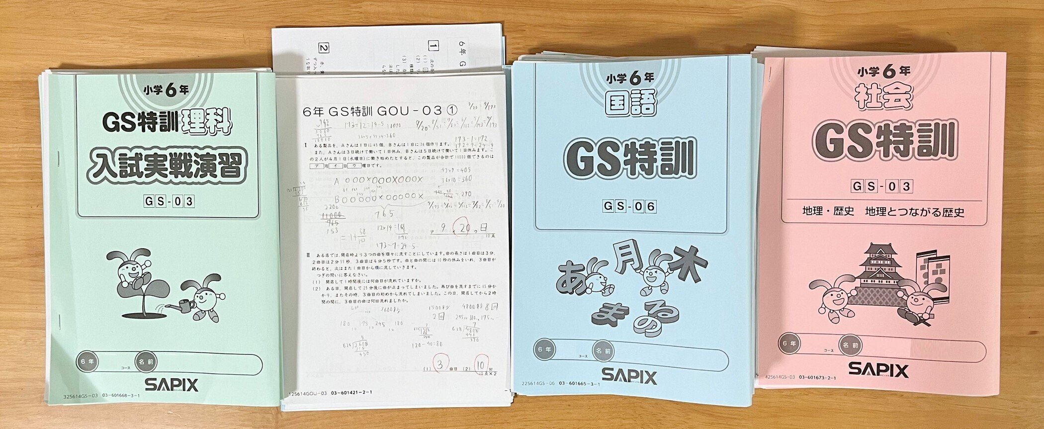 SAPIX 小6 サピックス GS特訓 01〜06 国語 【計6回分】 2022