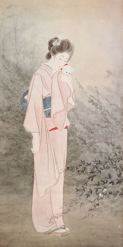 萩の美人画　掛軸　Y242 萩・城下町で明治大正の美に触れる旅 （①『池田蕉園と輝方