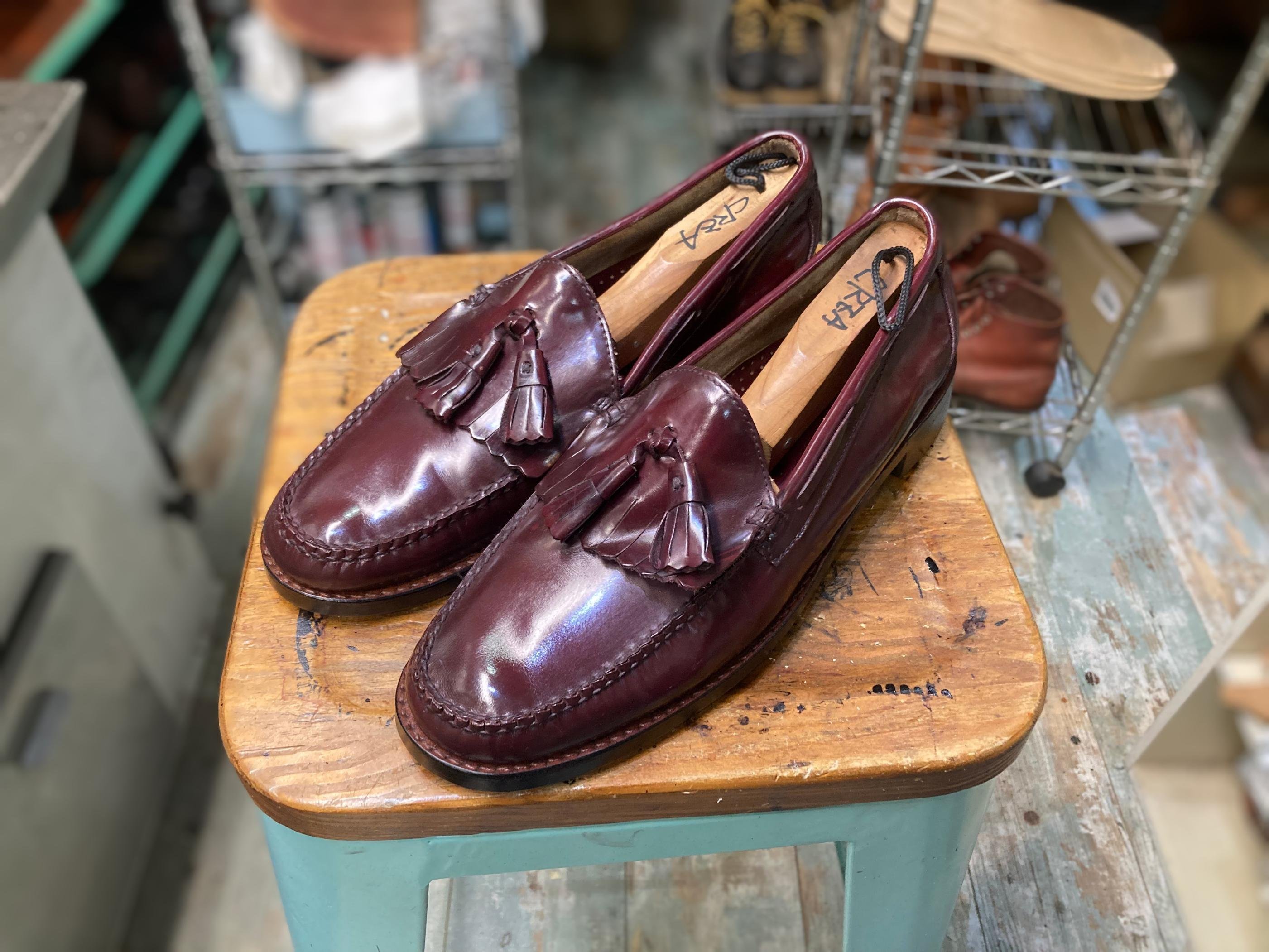 Resole/ソールカスタム】G.H.Bass Weejunsのタッセルローファーソール