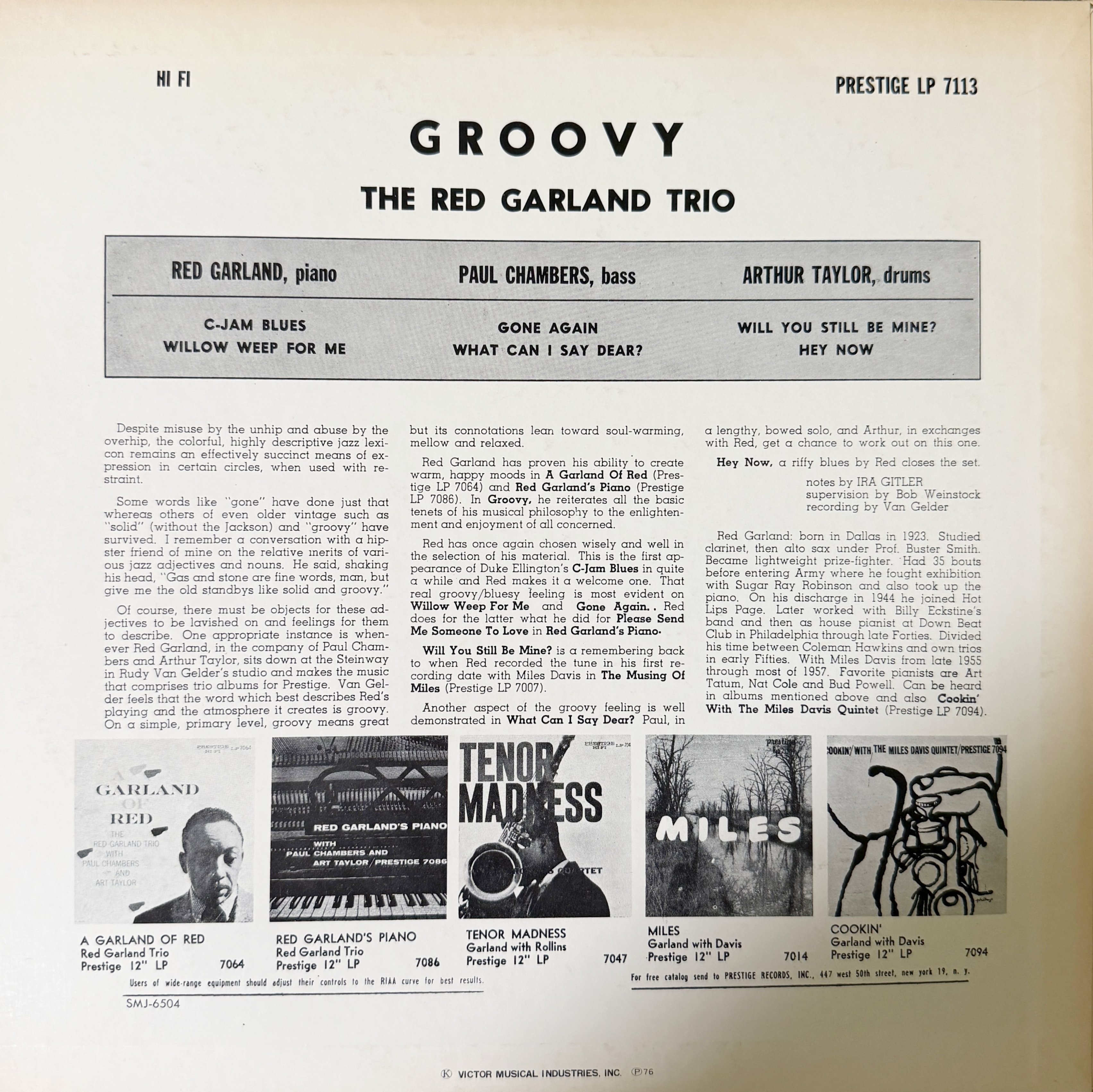 GW明けのブルーに効くジャズ：Red Garland『Groovy』の魅力と翻訳