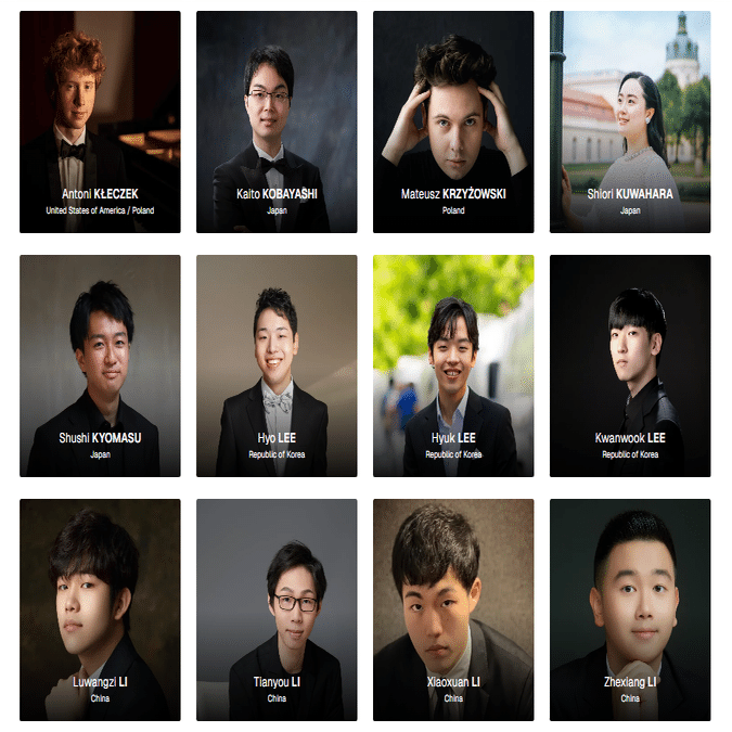 第19回ショパン国際ピアノコンクール 予備予選(Preliminary round)結果