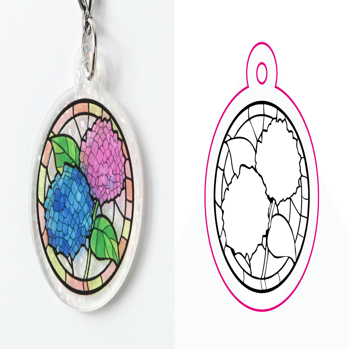 ステンドグラス風アクキーを作ってみた！クリアインク加工｜印刷通販デジタ