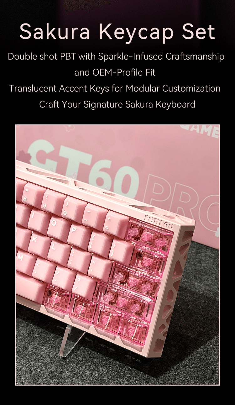 GATERON サクラコラボ限定セット、カスタムエディション GT60 PRO GATERON x Sikakeyb Sakura Collab Limited Edition Set Magnetic