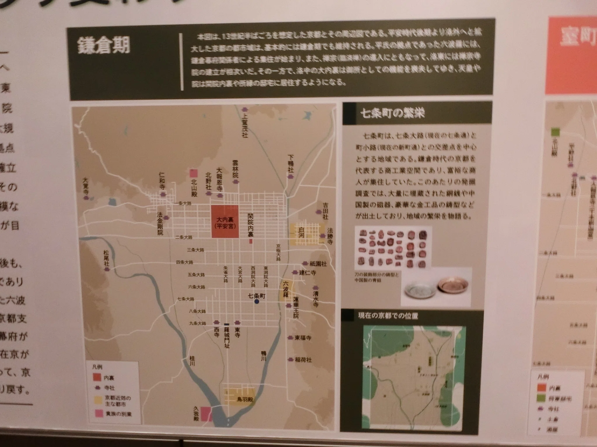 平安/鎌倉/室町の京都神社仏閣「京の歴史in京都文化博物館」から見た