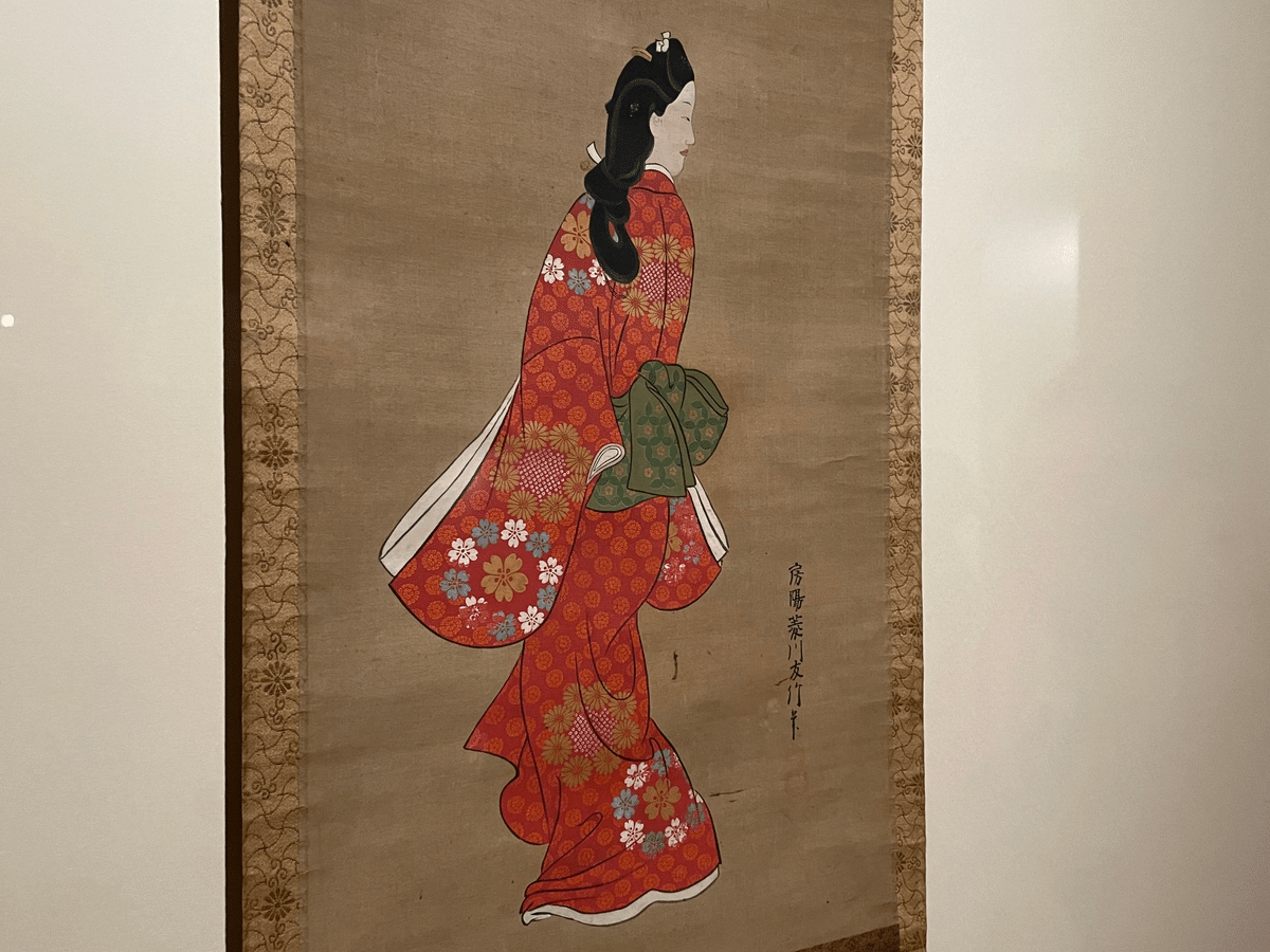 菱川師宣　紙本掛軸　【見返り美人】東京国立博物館蔵　巧藝画　師宣の代表作　桐箱 菱川師宣 紙本掛軸 【見返り美人】東京国立博物館蔵 巧藝画 師宣