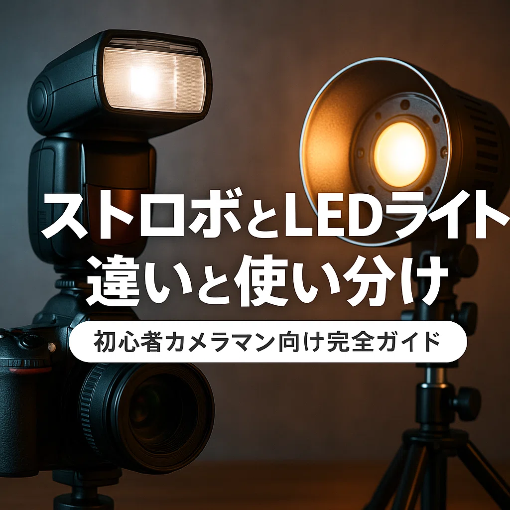 初心者でもわかる】ストロボとLEDライトの違いとは？（撮影シーン別に