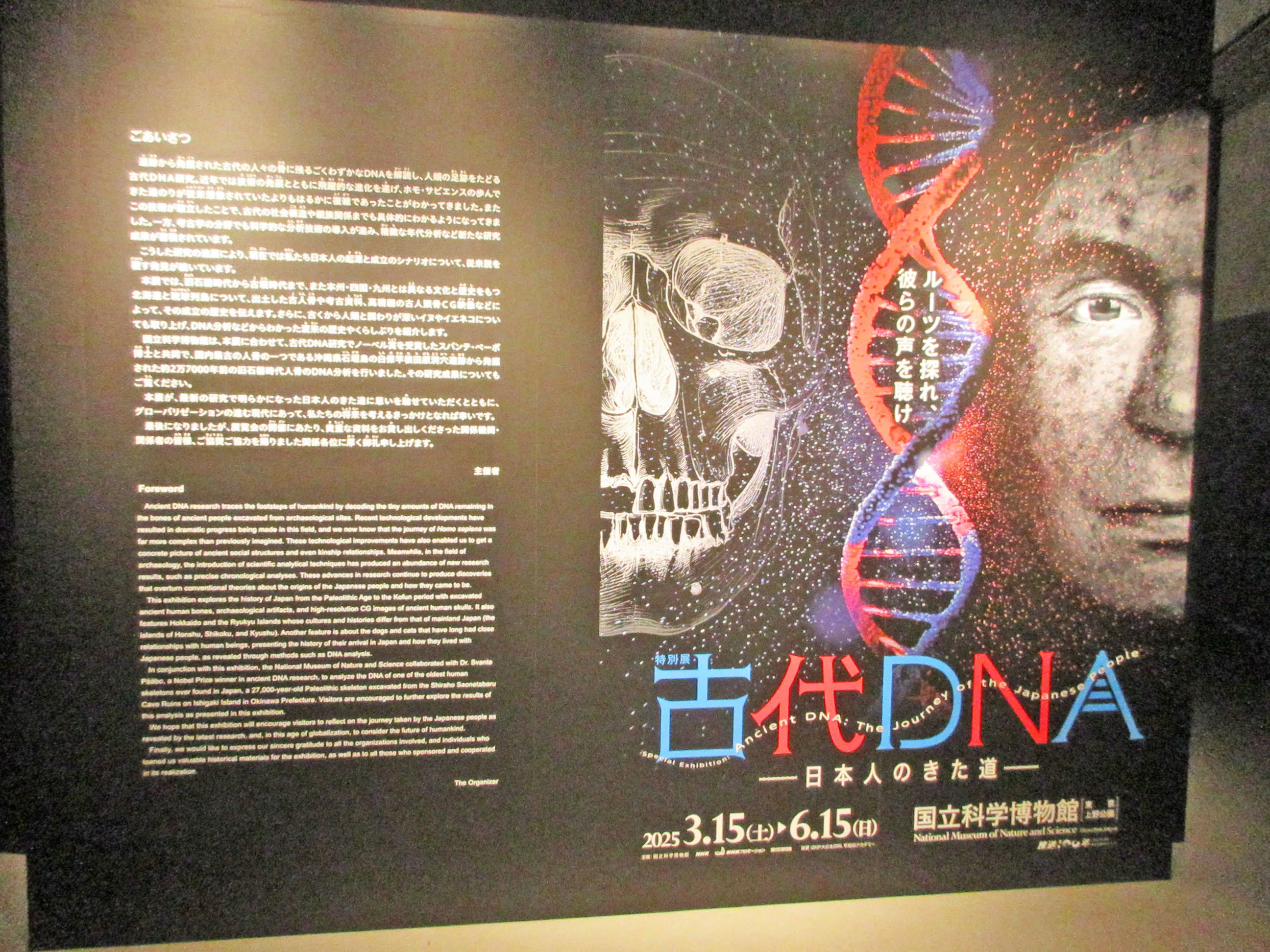 第0章 まとめ：特別展「古代DNA－日本人のきた道－」見聞録 その00