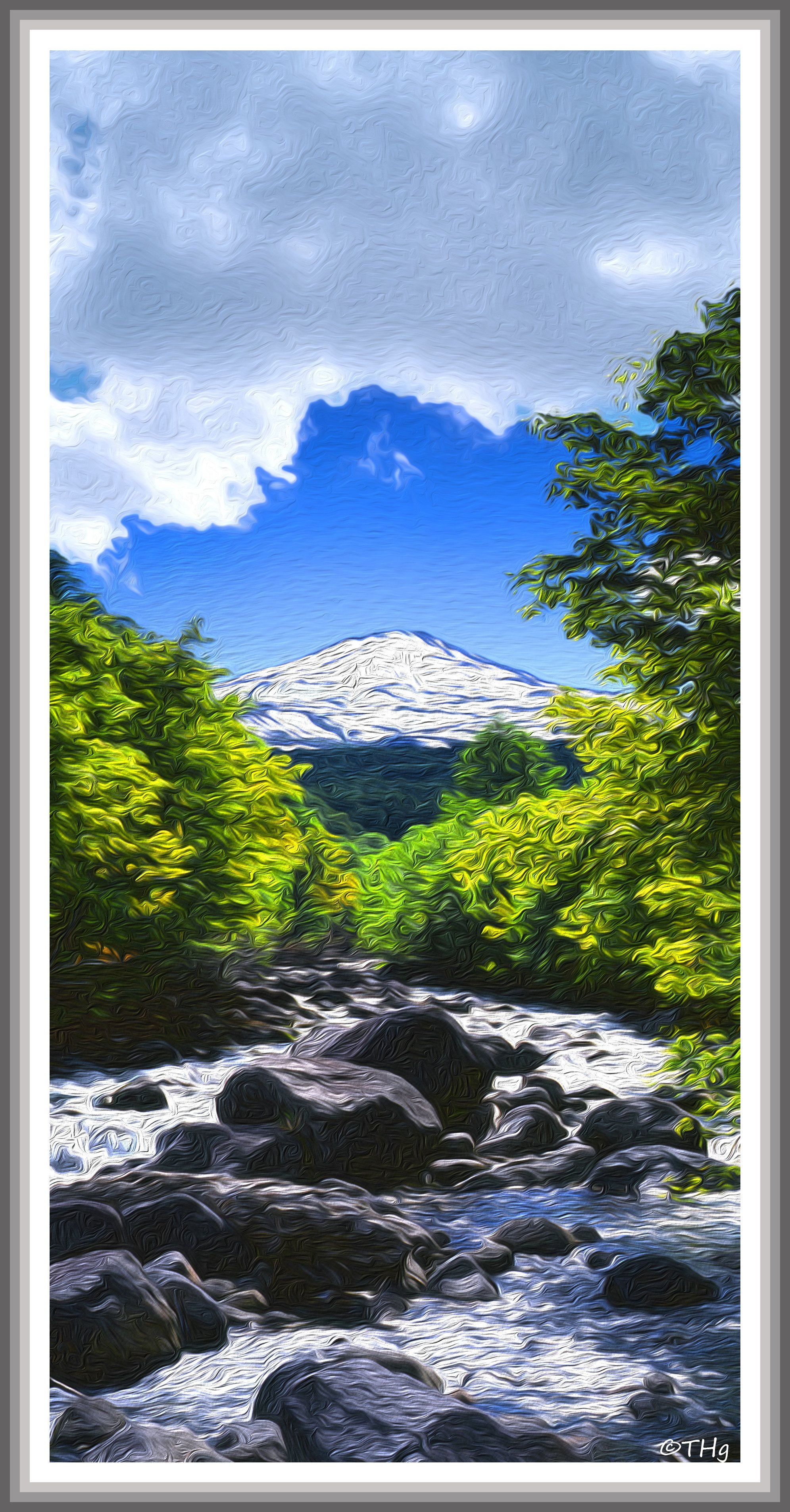 油絵 風景画 : 山の絵 (80X60CM) | セオアートギャラリー