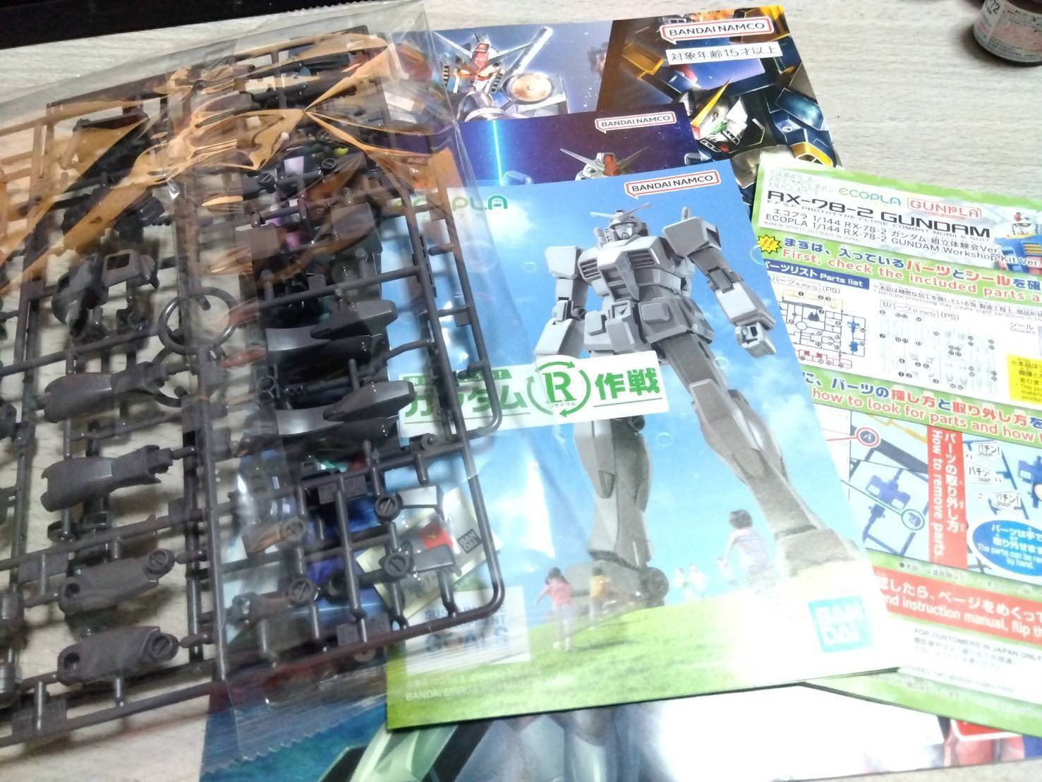 メガサイズガンダム ANAオリジナルカラーVer全塗装と1/144組立体験版 体験