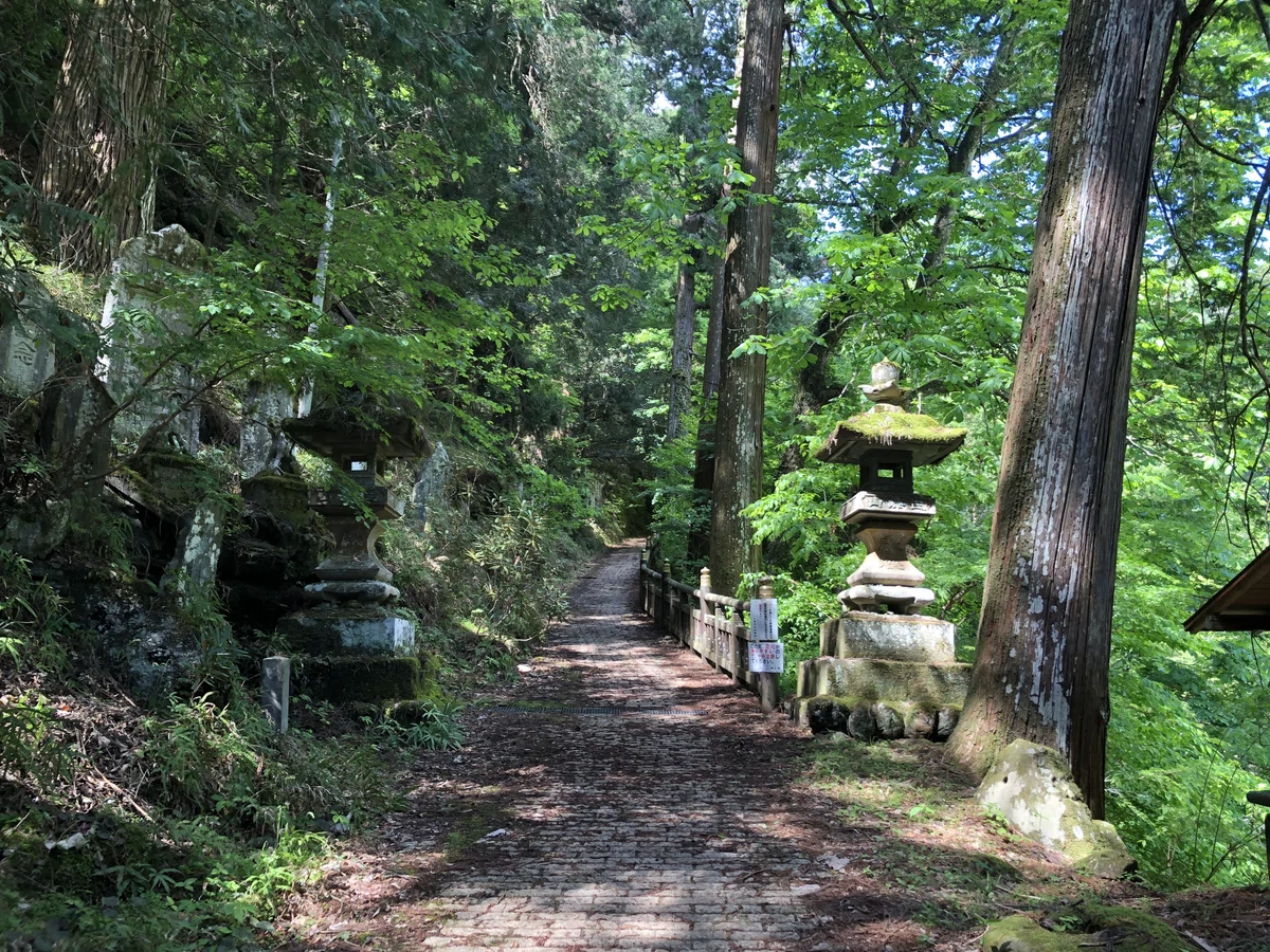 登竜橋を渡った直後の登山道