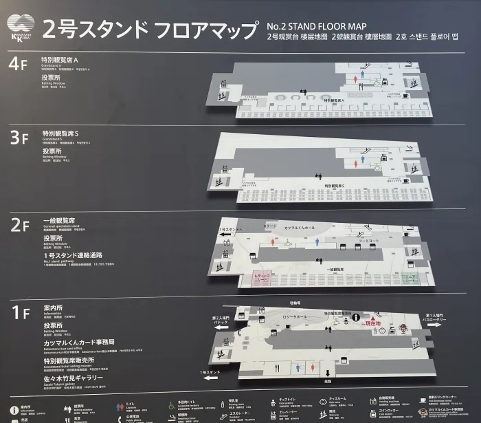 川崎競馬場2号スタンドフロアマップ