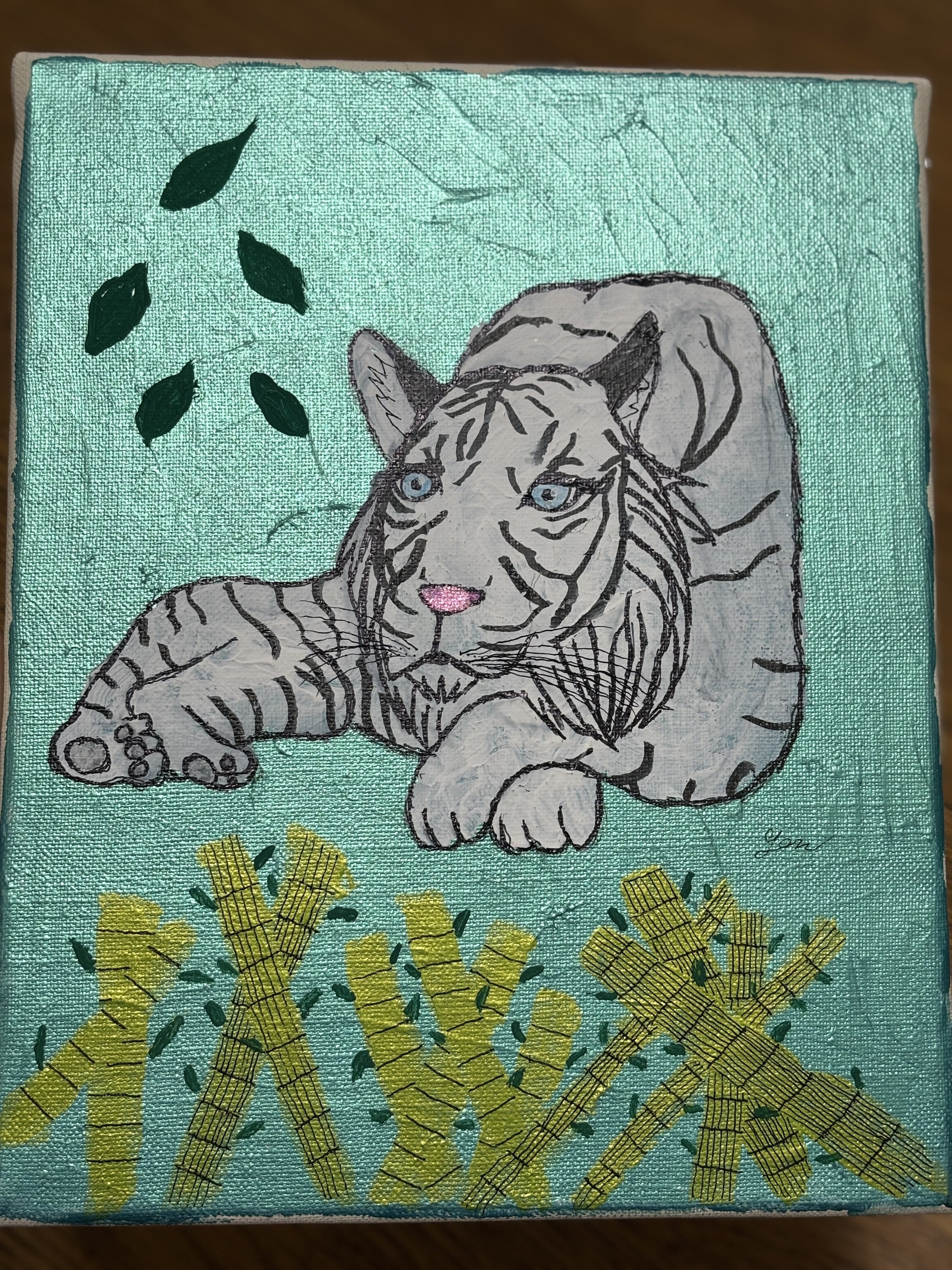 羊毛フェルト 作家様 ヒョウの赤ちゃん アートドール ユキヒョウ