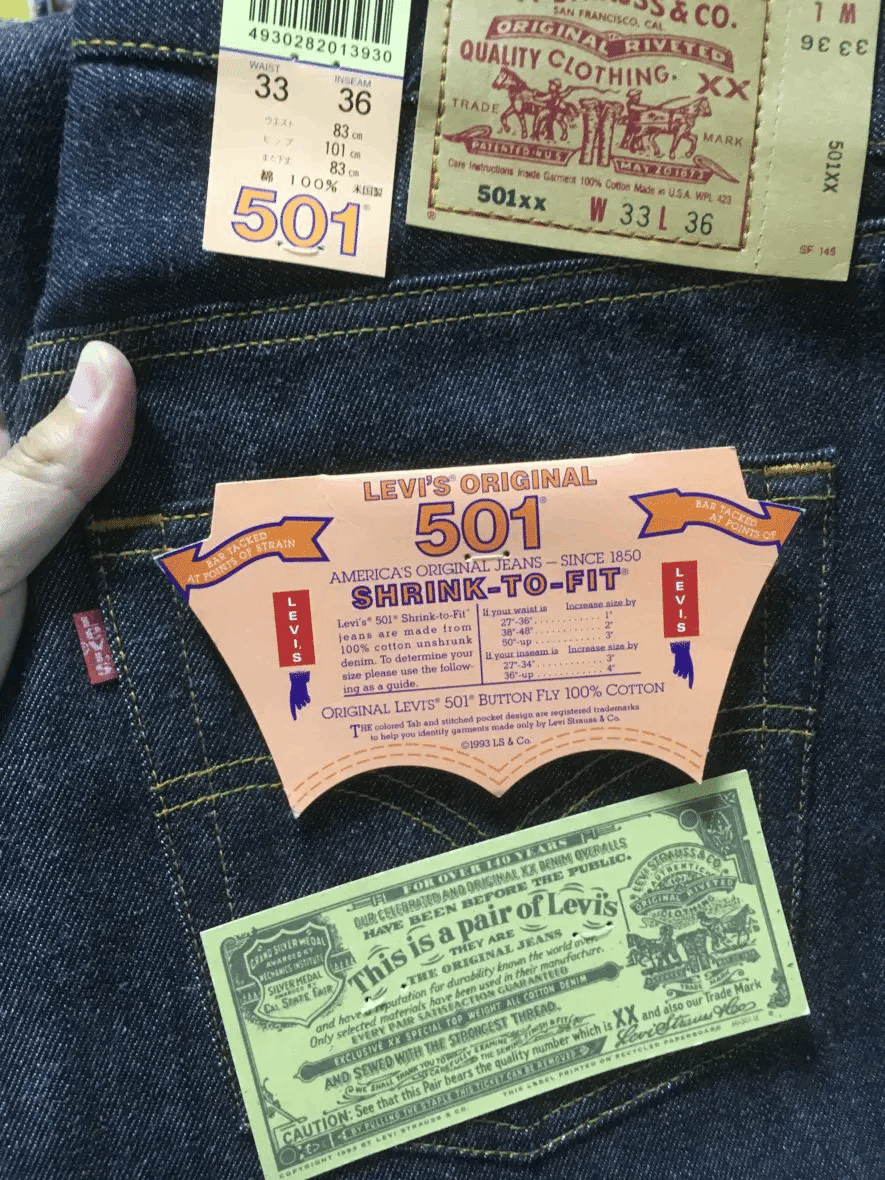 リーバイス５０１　アメリカ製　３４×３０ １９９３年製 1993年製 デッドストック Levi's リーバイス501ワン
