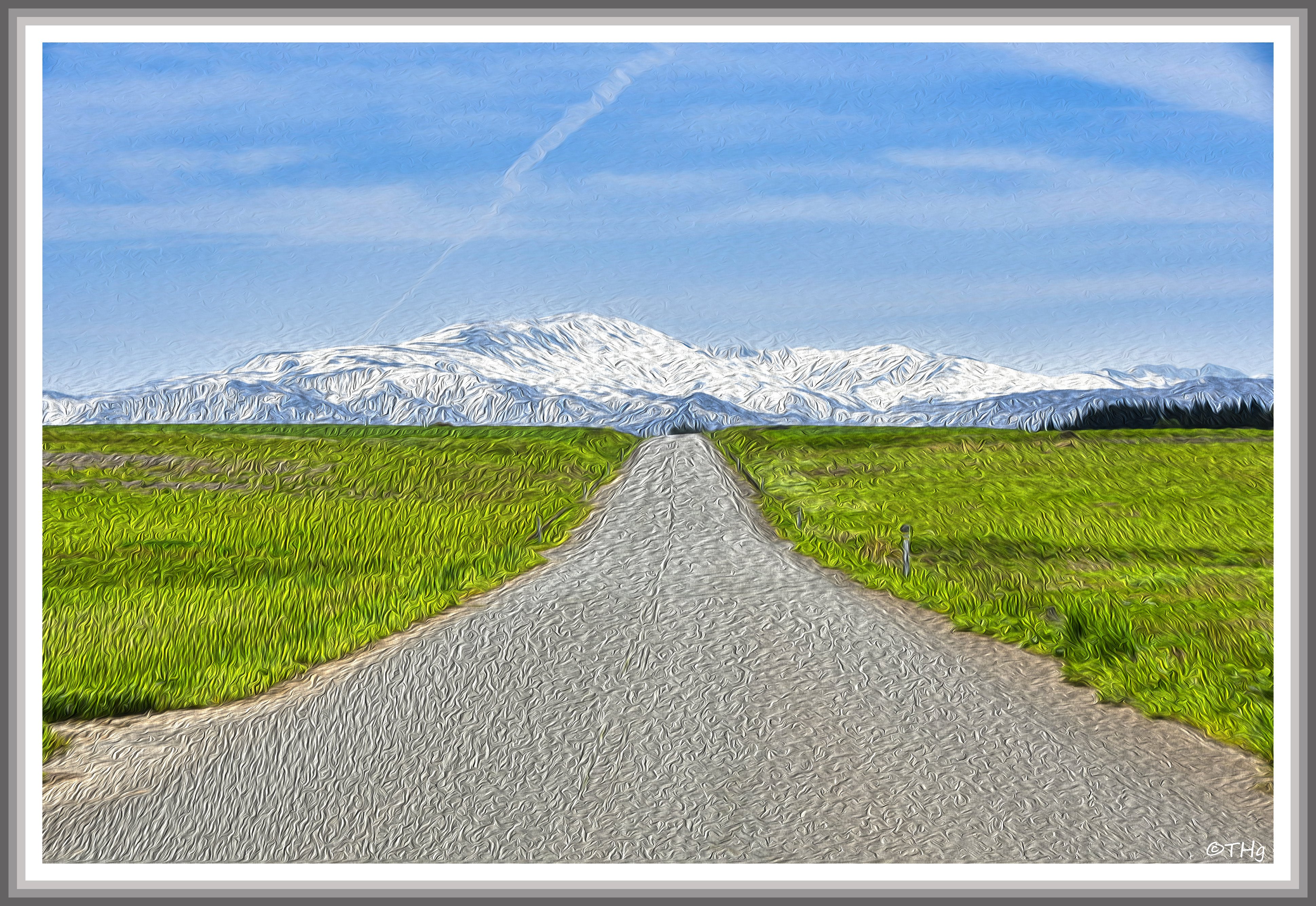1点物】油彩画 風景画 山形県 月山 出羽三山 F6号 1点物】油彩画 風景