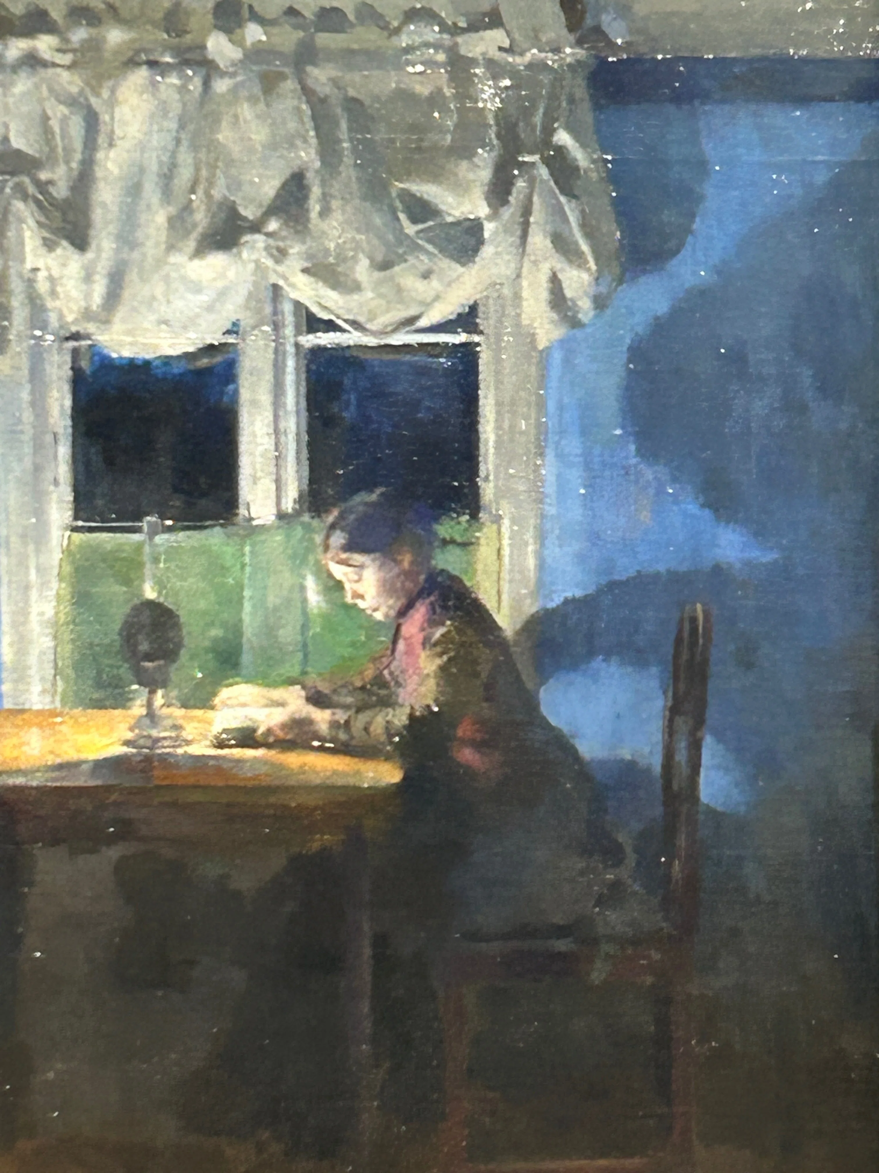 フランスの画家ライトの作品 Musée d'Orsay for Kids (193) Night with Lamps Lit / Gallé's Flower