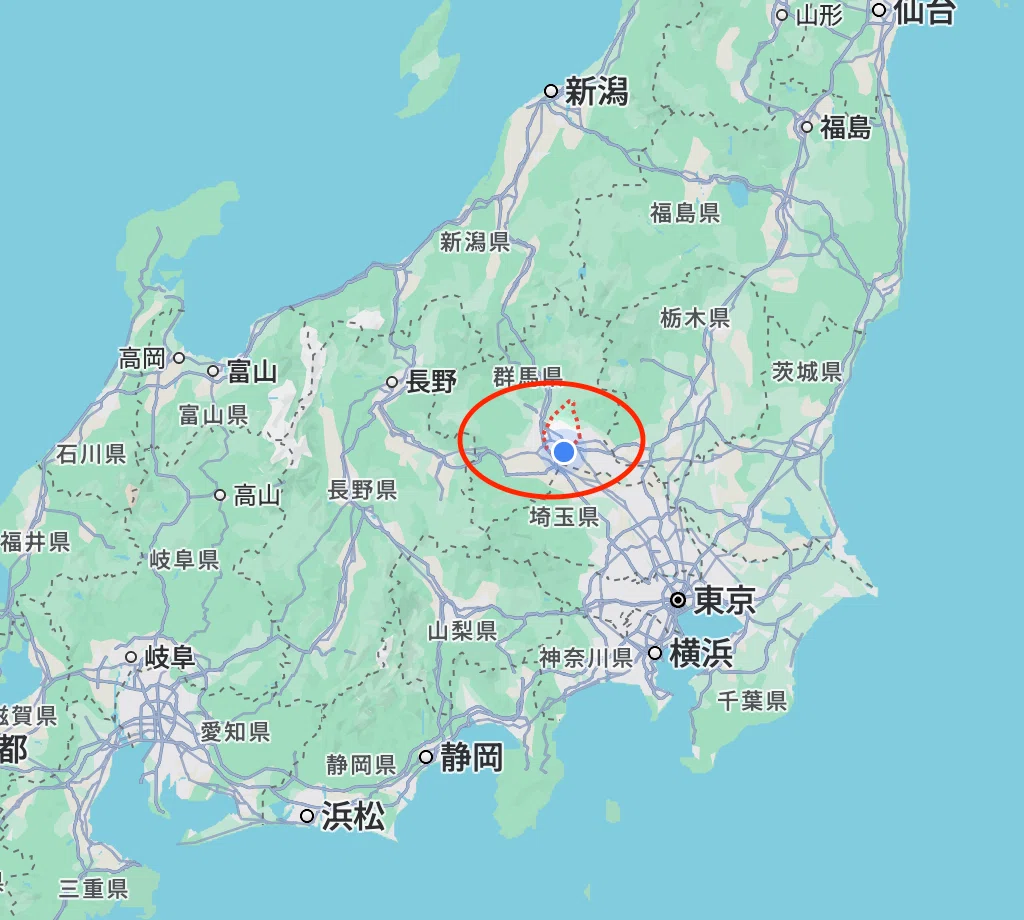 東京 から 群馬