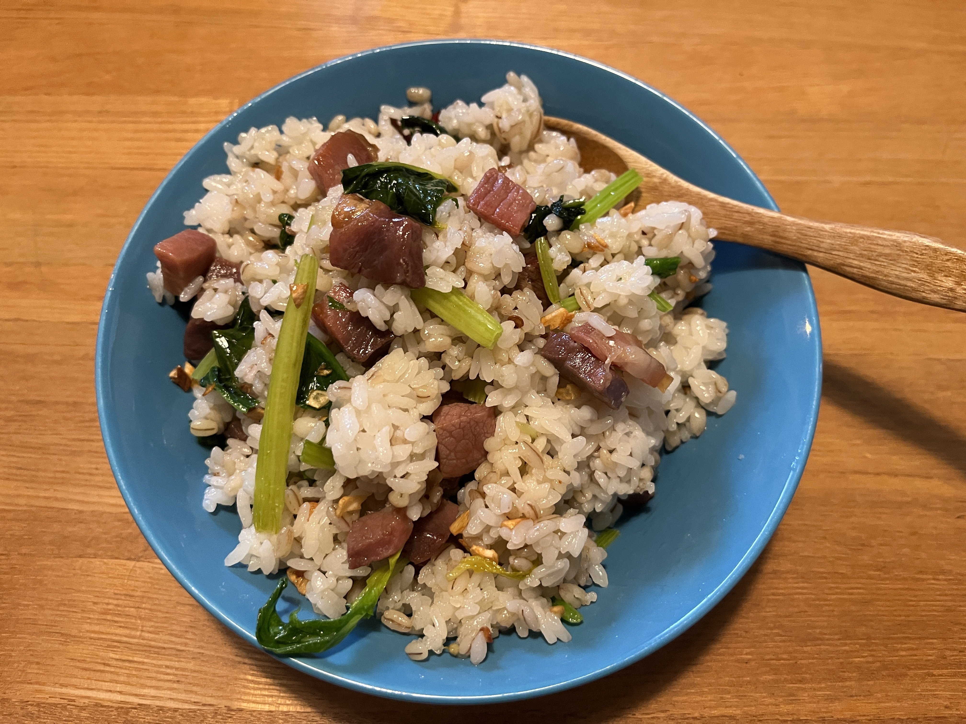 在宅勤務ごはん-生ハム焼き飯-｜NAKADA Shugo