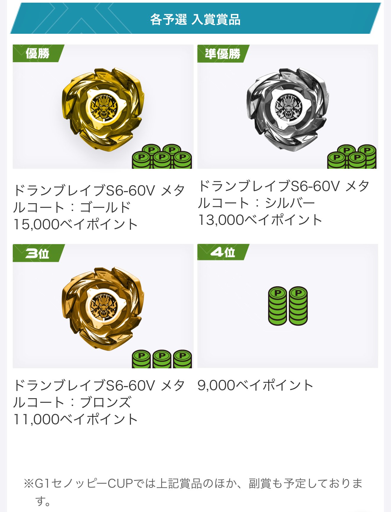 ベイブレード　大会優勝景品　グリーン ベイブレードX G3大会優勝景品 - メルカリ