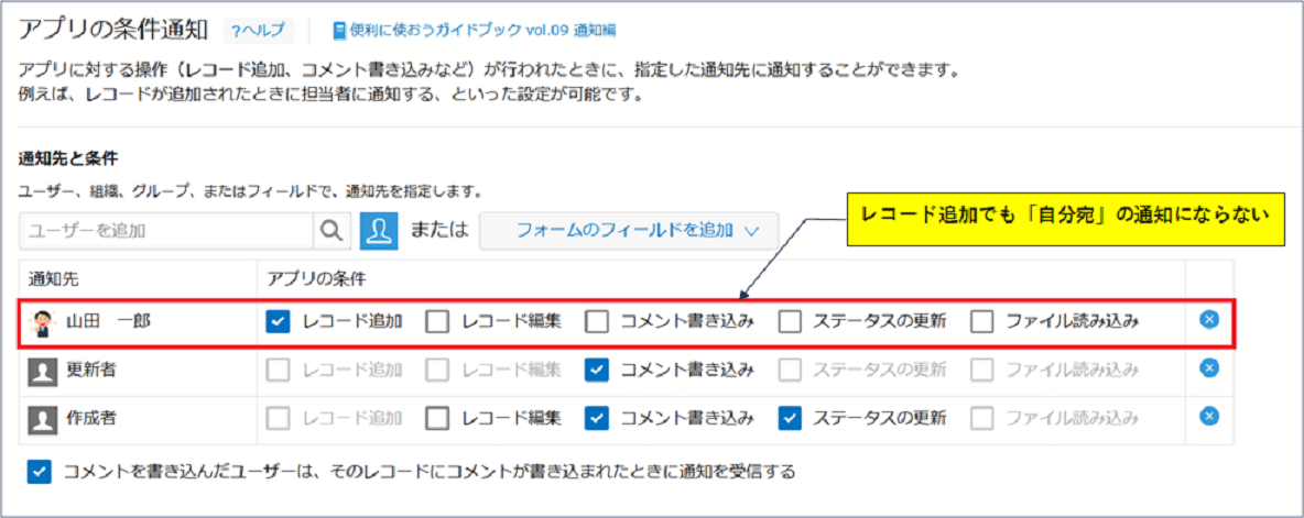 kintoneレコード追加の通知が来ない？｜アプリ活用研究会（キン活）