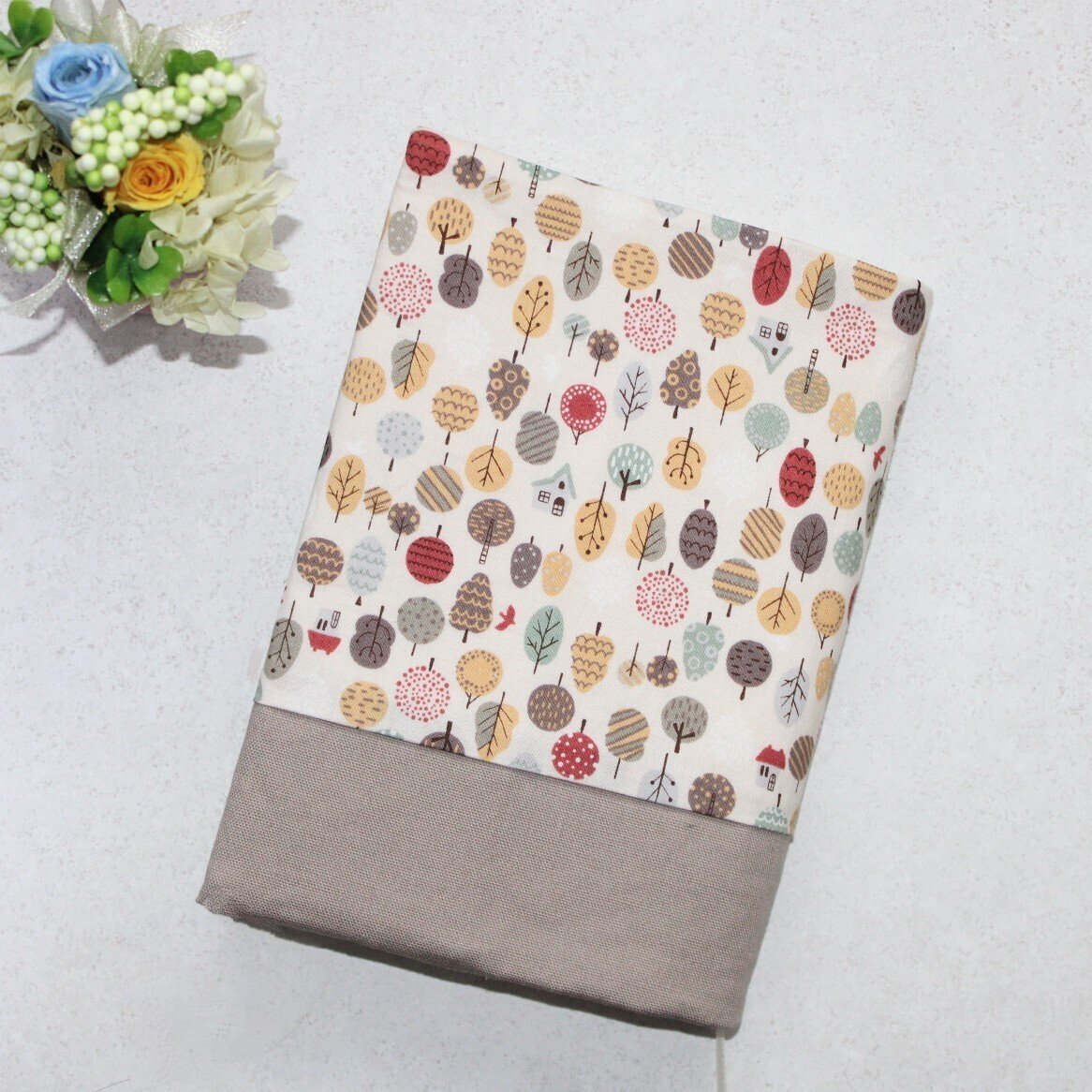 DIY:Rollable book cover＞A6 size/straight stitches | 直線