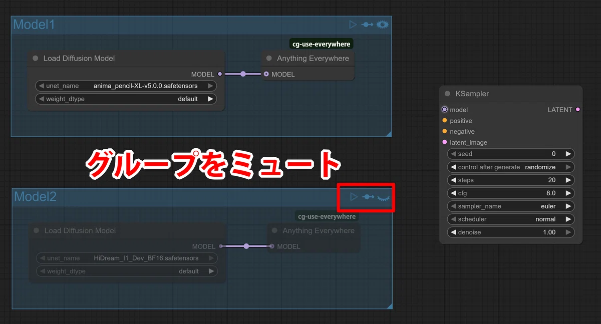 Screenshot of switch using cg-use-everywhere with comment
