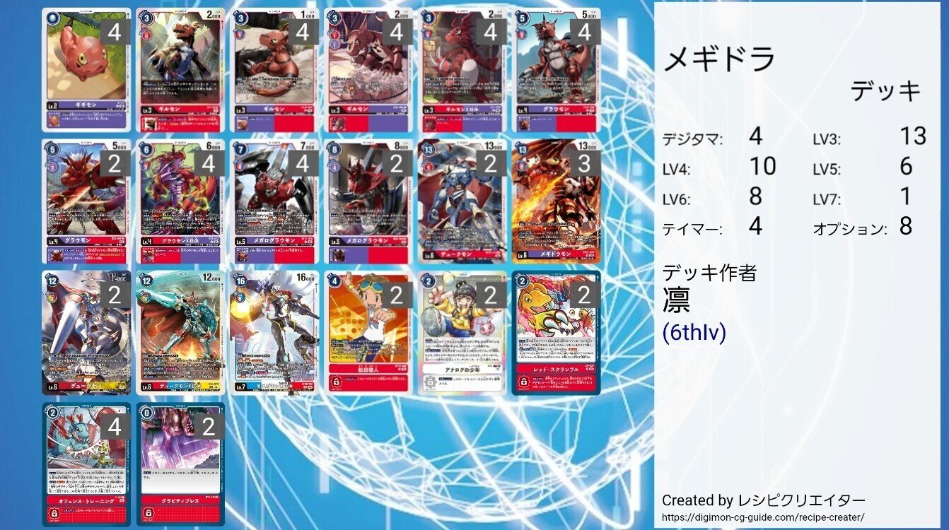 【2024】お歳暮・冬ギフト | 高島屋オンラインスト デジカ】メギドラモン/デュークモン【デッキレシピ】｜凛 デジモンカードゲーム