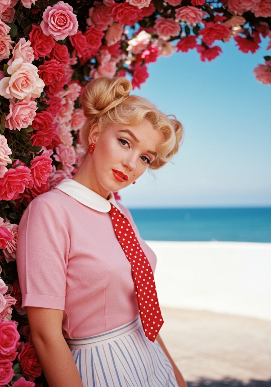 ツイントップお団子のマリリン・モンロー｜Mirai Aiprompter