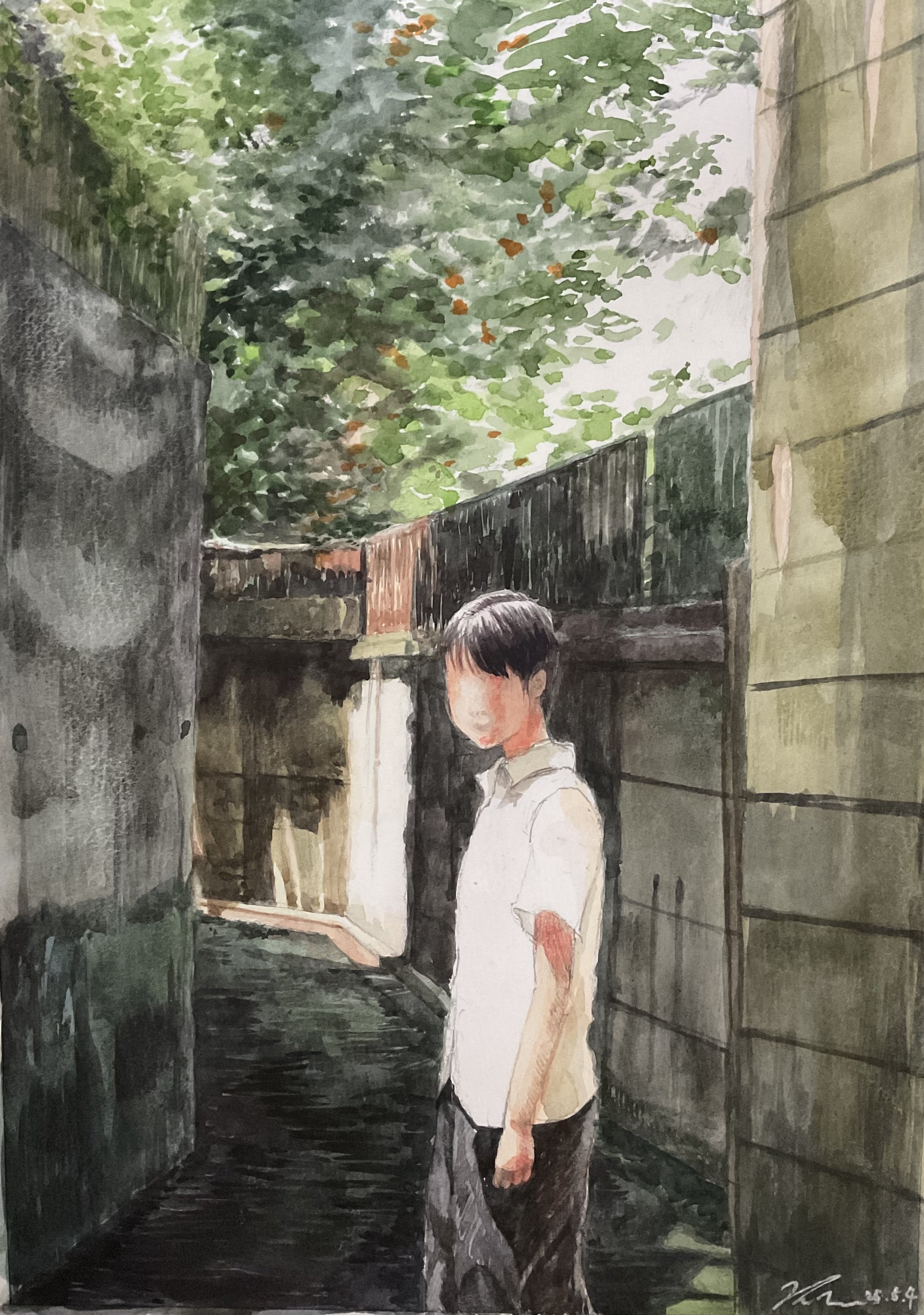 水彩画 ポートレート 水彩画のポートレート