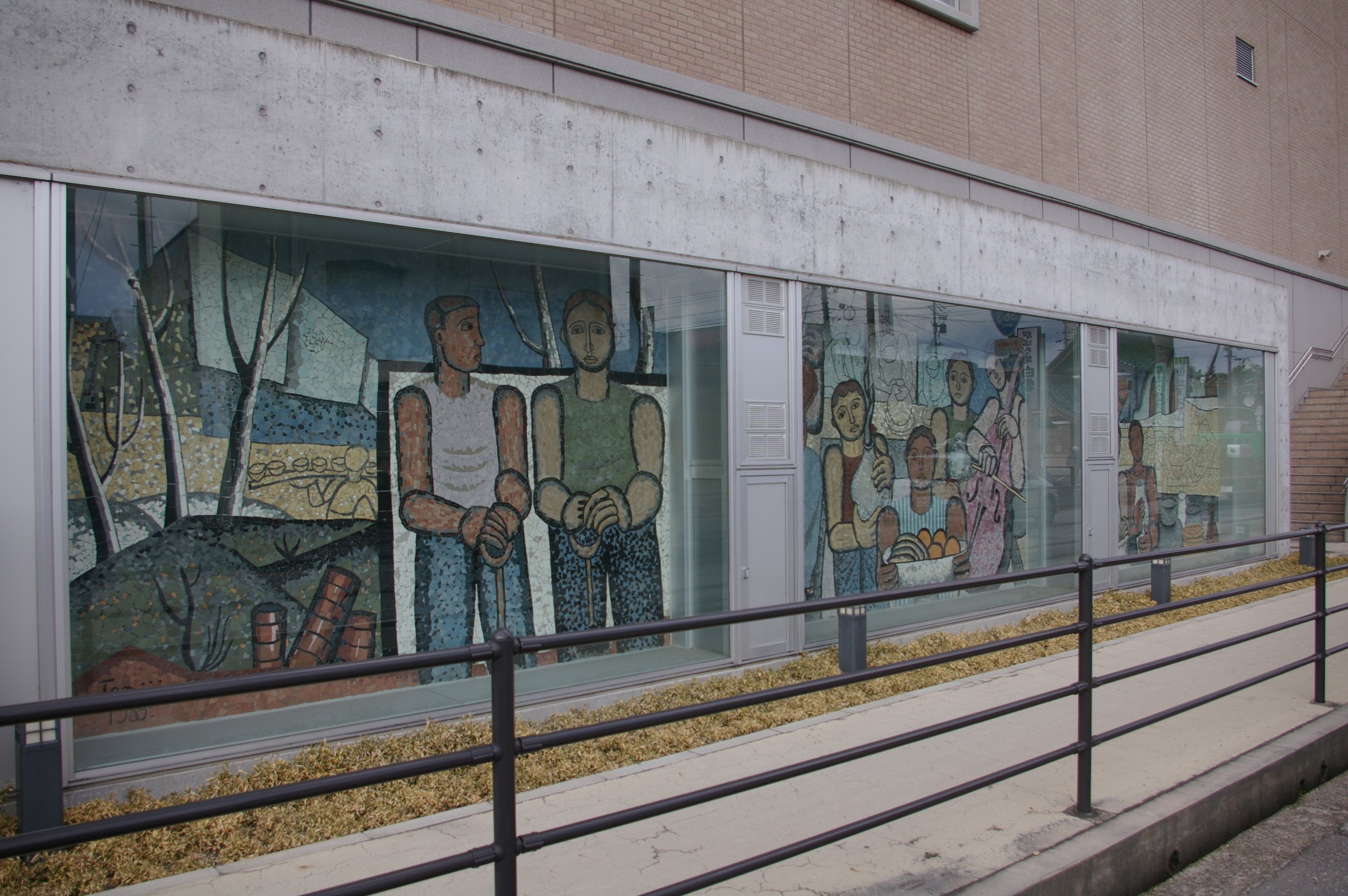 北川民次、【瀬戸風景】、希少な大判額装用画集より、美品、日本人画家 北川民次、【瀬戸風景】、希少な大判額装用画集より、美品、日本