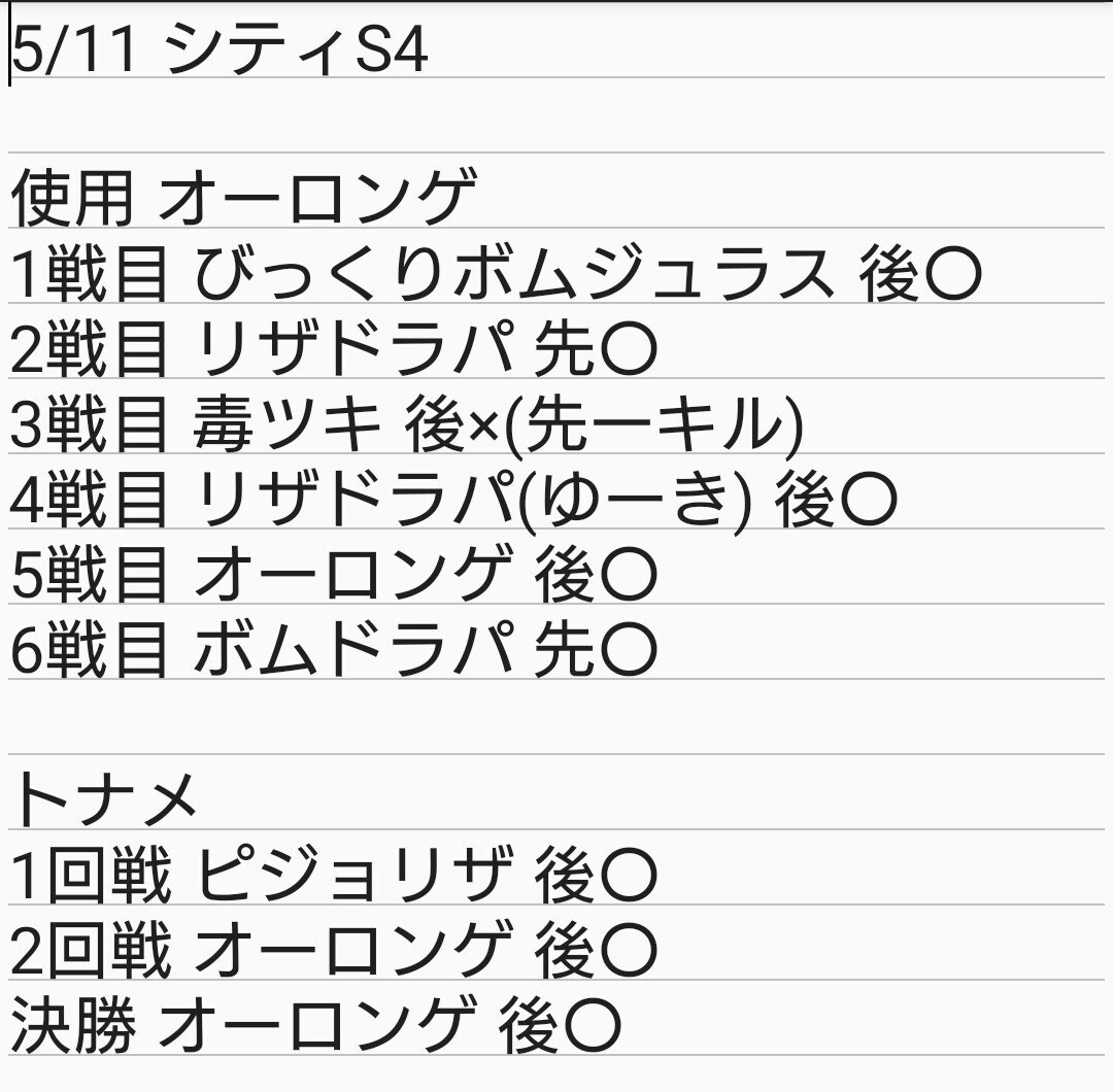 日記】シティリーグS4優勝＆ヒワマキ杯優勝！ オーロンゲに