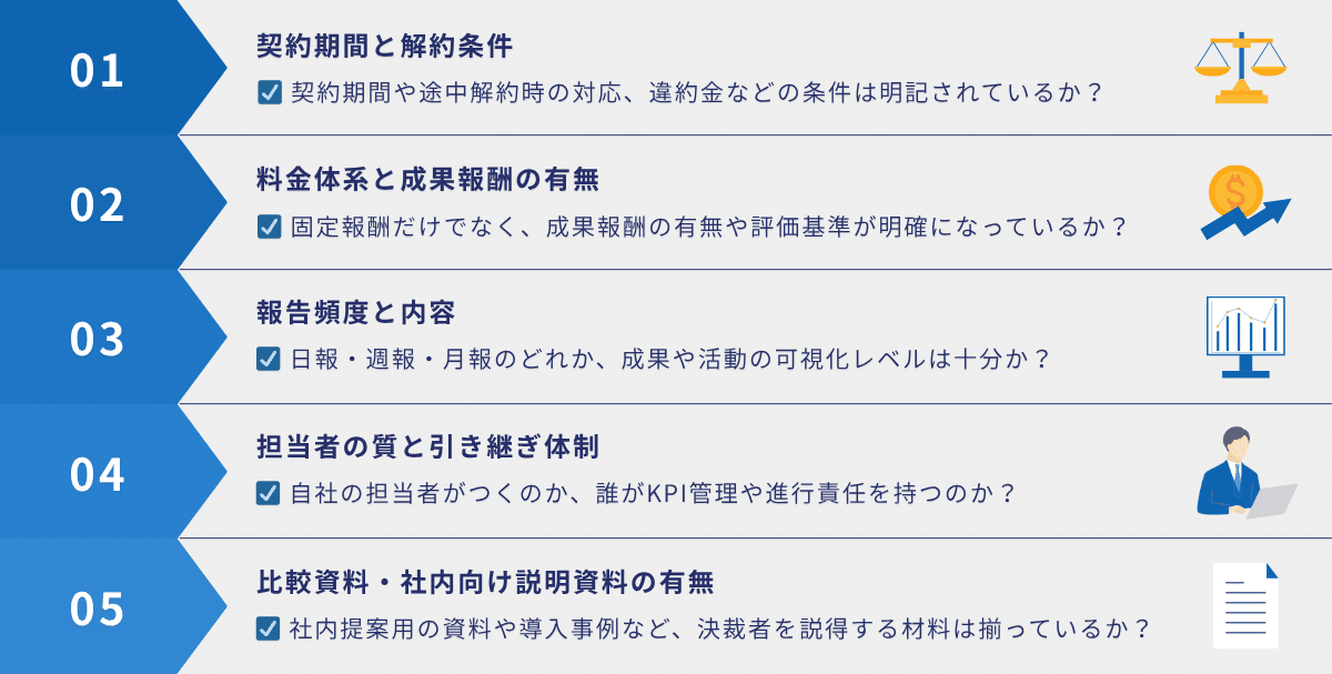 営業アウトソーシングの5つのチェックポイント