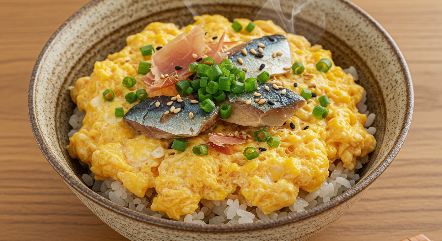 サバ缶そぼろ丼の完成品
