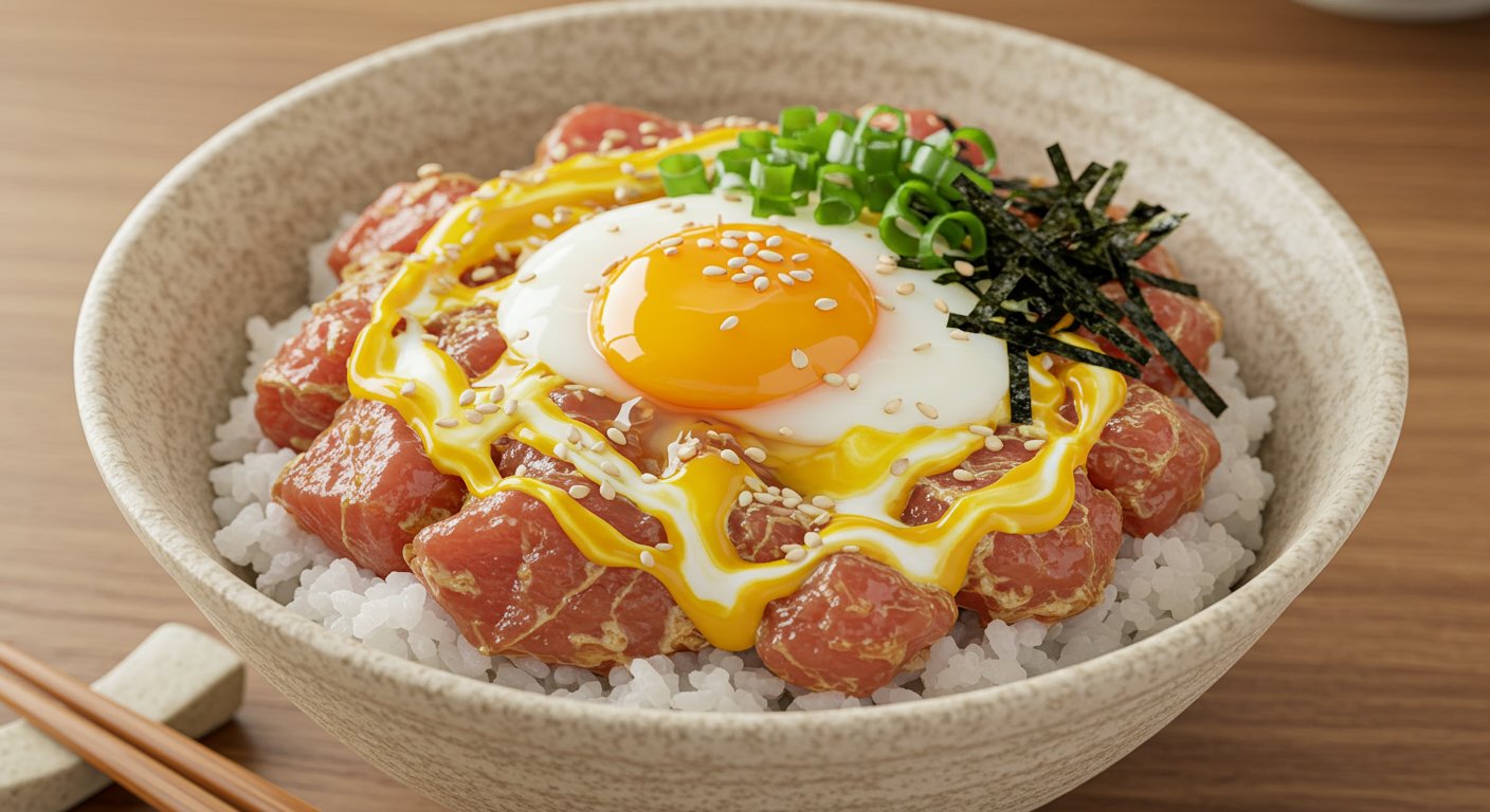 ツナたま丼の完成品