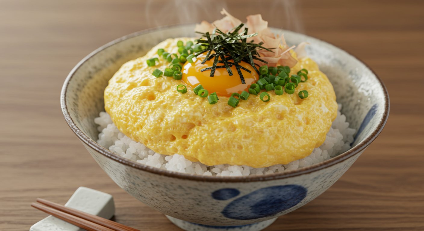 豆腐と卵のふわふわ丼の完成品