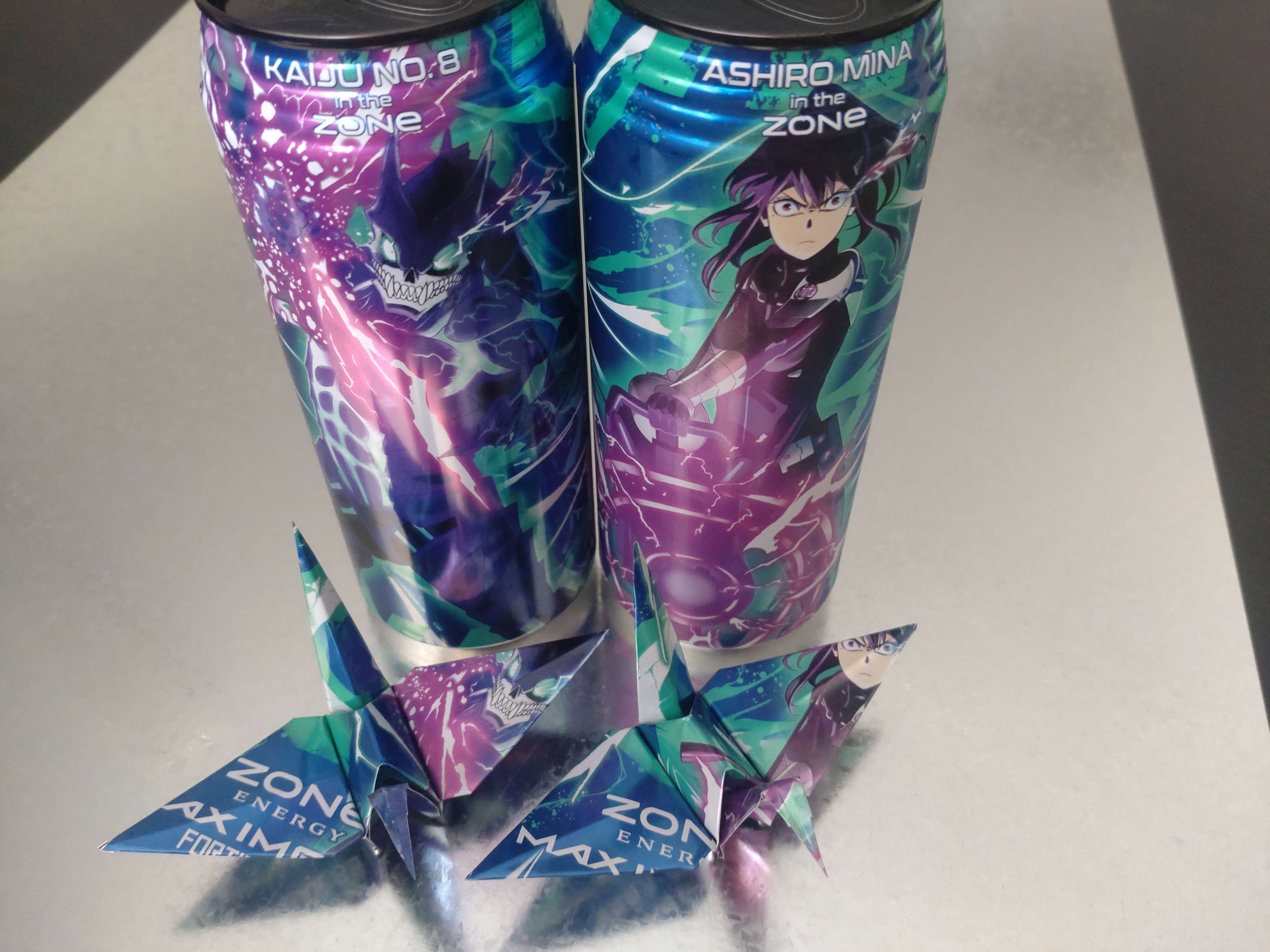 BLOOM VASE✖️ZONEコラボ缶 アルミ缶【怪獣8号のコラボ缶】で『折り鶴（鹿田式）』を鹿田実さんが