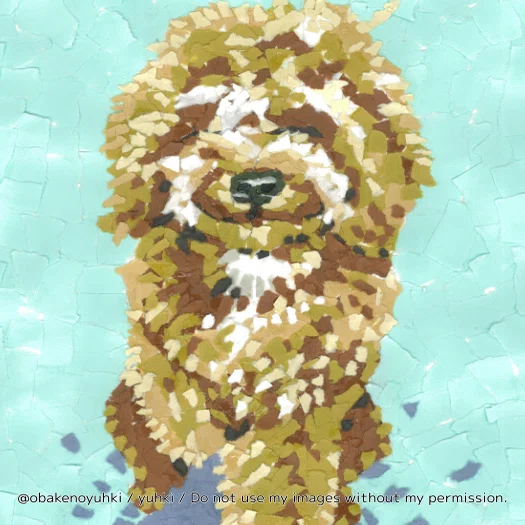 おばけのゆうきのポートフォリオ（犬のちぎり絵編）｜Yuhki | おばけの