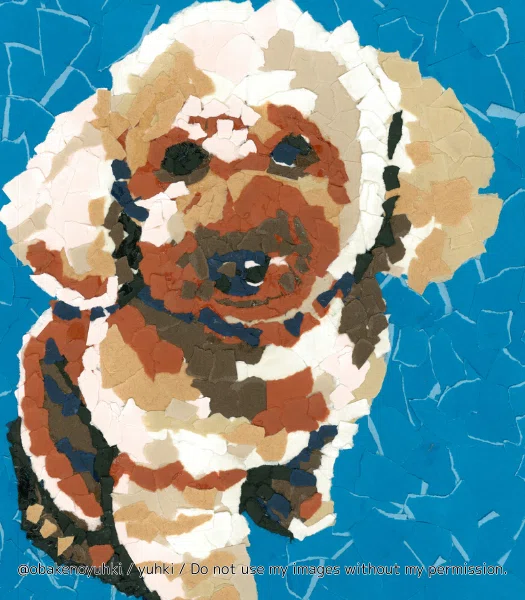 おばけのゆうきのポートフォリオ（犬のちぎり絵編）｜Yuhki | おばけの