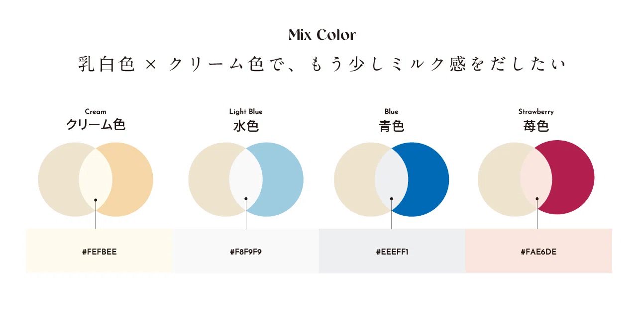 クリーム 色 作り方