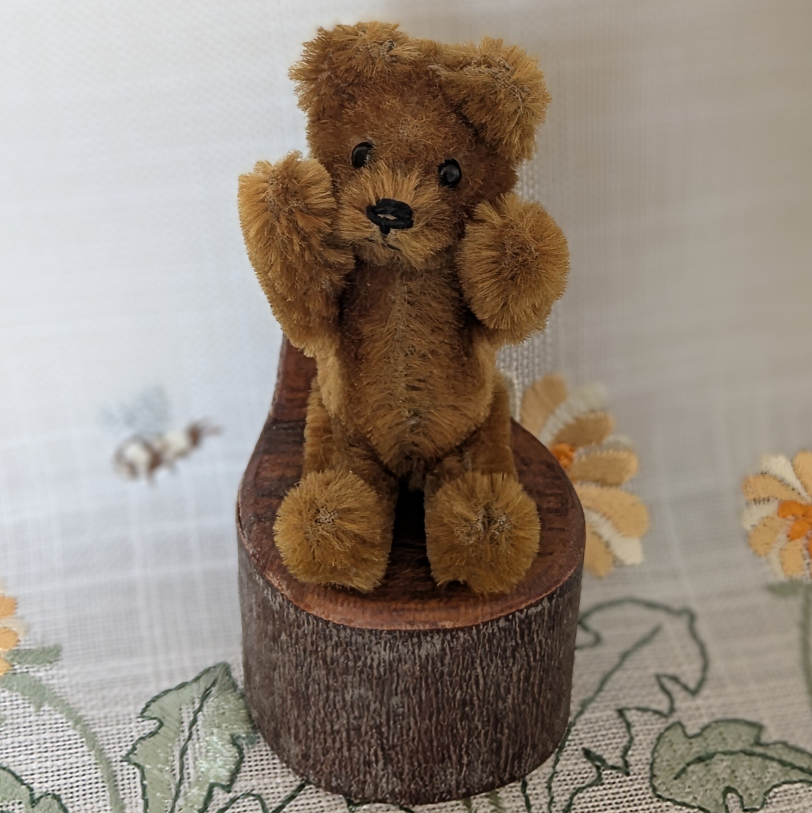 1920年代　シュコー　ピッコロ　レア　小さいクマさん　コンパクト　テディベアー ✳︎コンベンションに持って行くくまさん✳︎ 鼻が潰れておへ