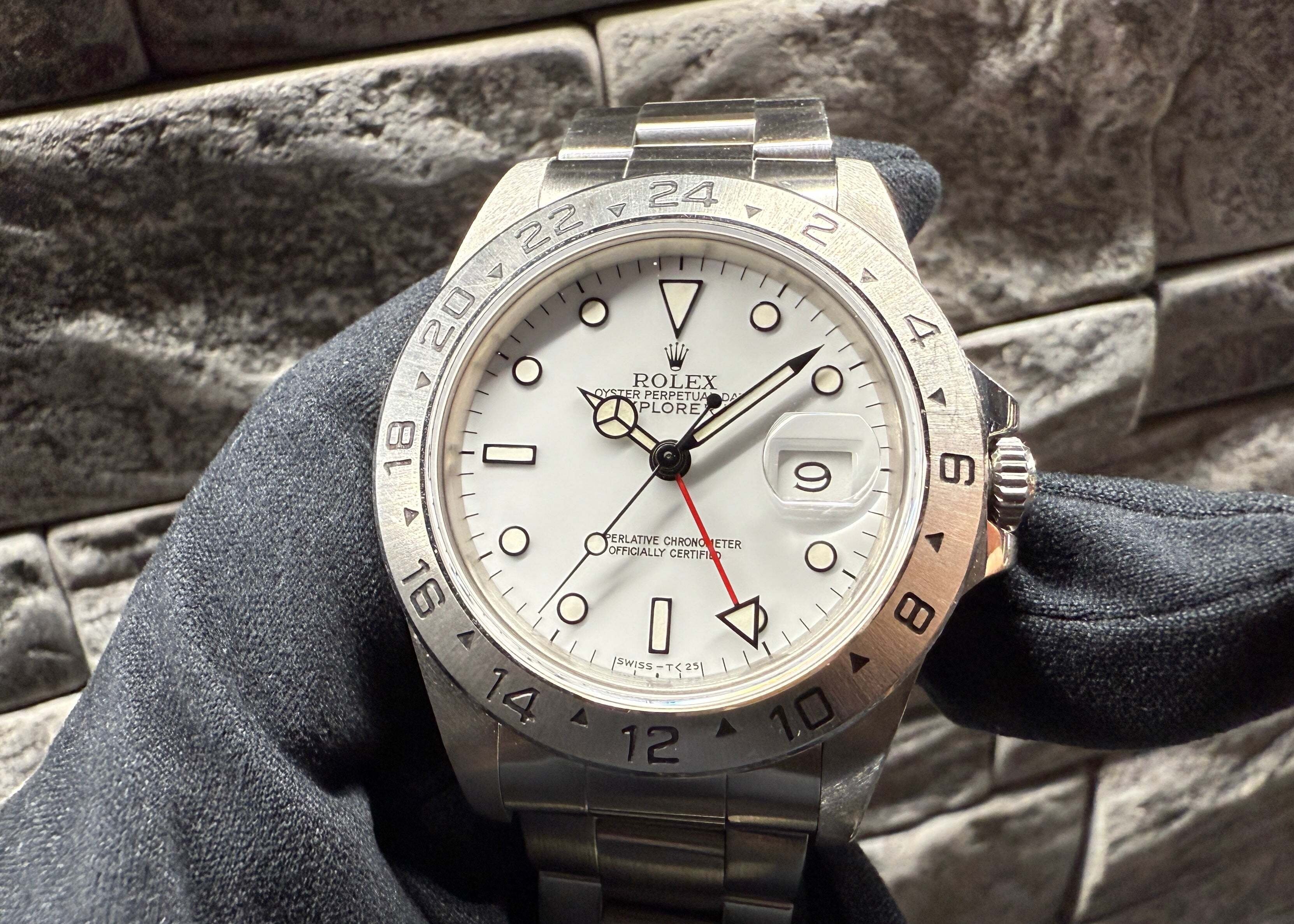 グレーダイヤル エクスプローラーII 16570 X7番 優良個体 オール