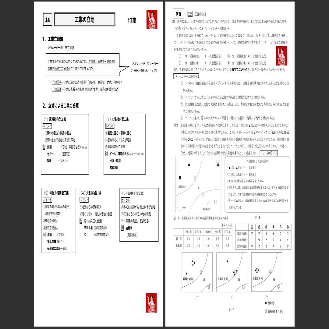 34-36 工業 #高校地理 #プリント #授業動画 #共通テスト #地理総合