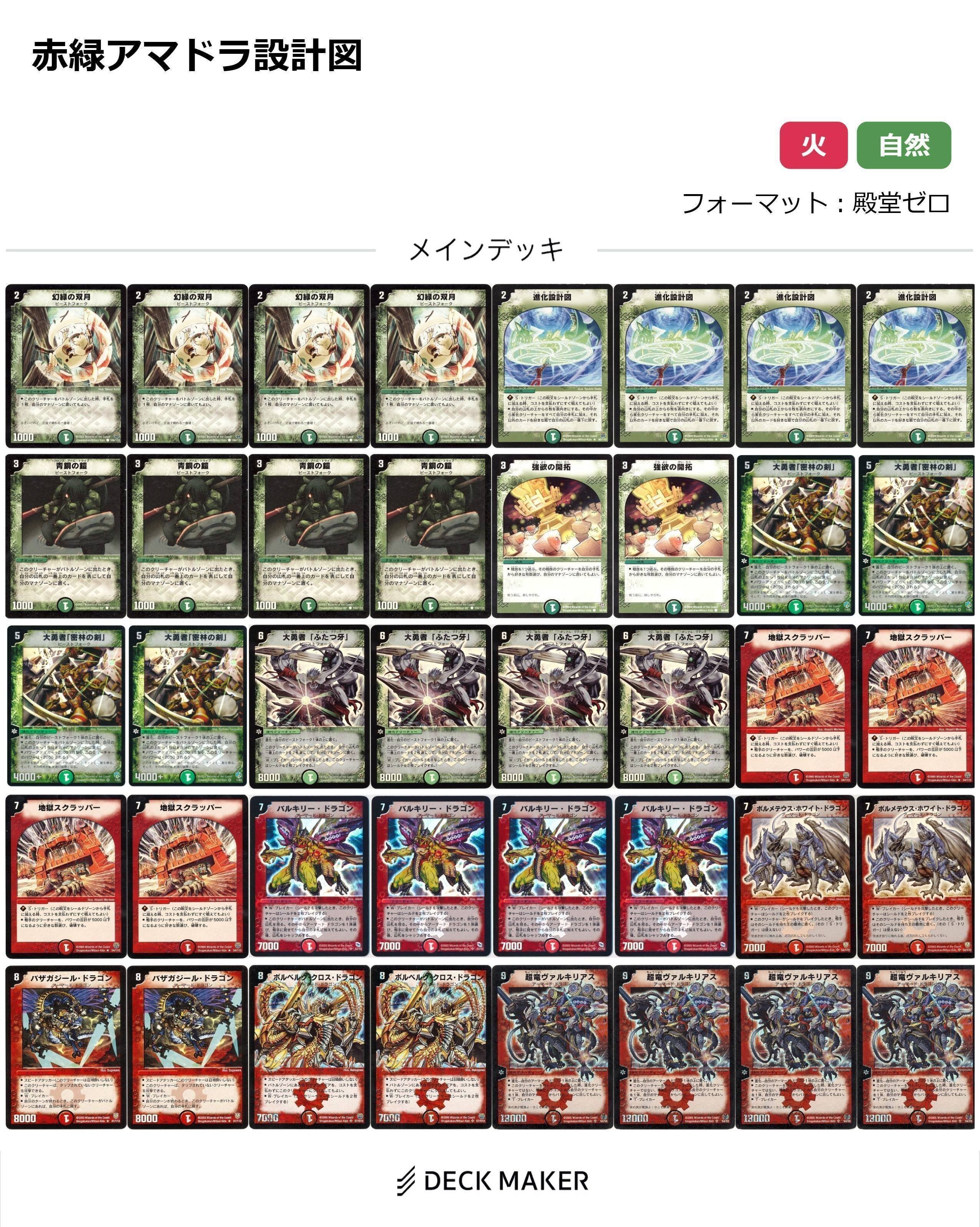 デュエマクラシック05」4Cボルコンデッキ - メルカリ